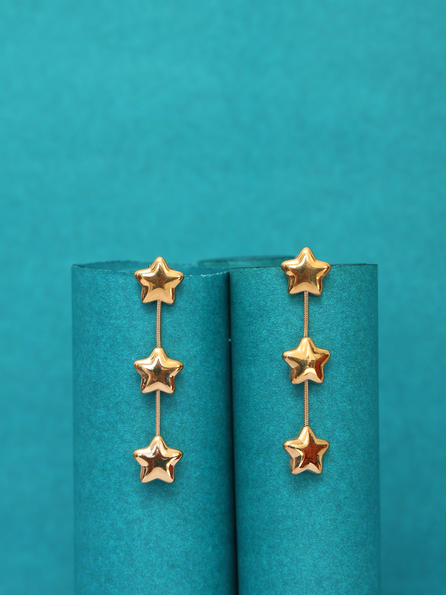 Celestial Star Anti-Tarnish Drop Earrings