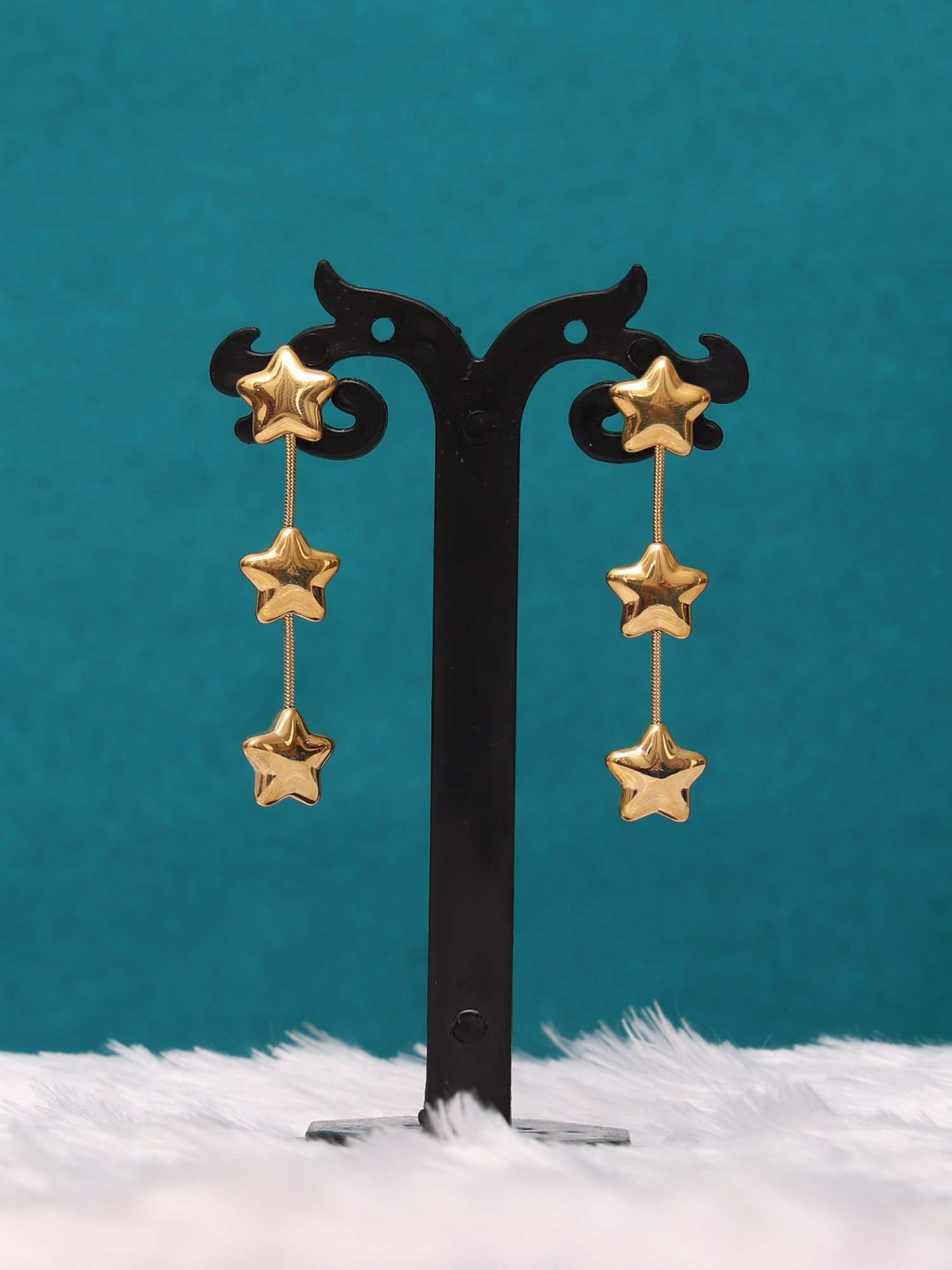 Celestial Star Anti-Tarnish Drop Earrings