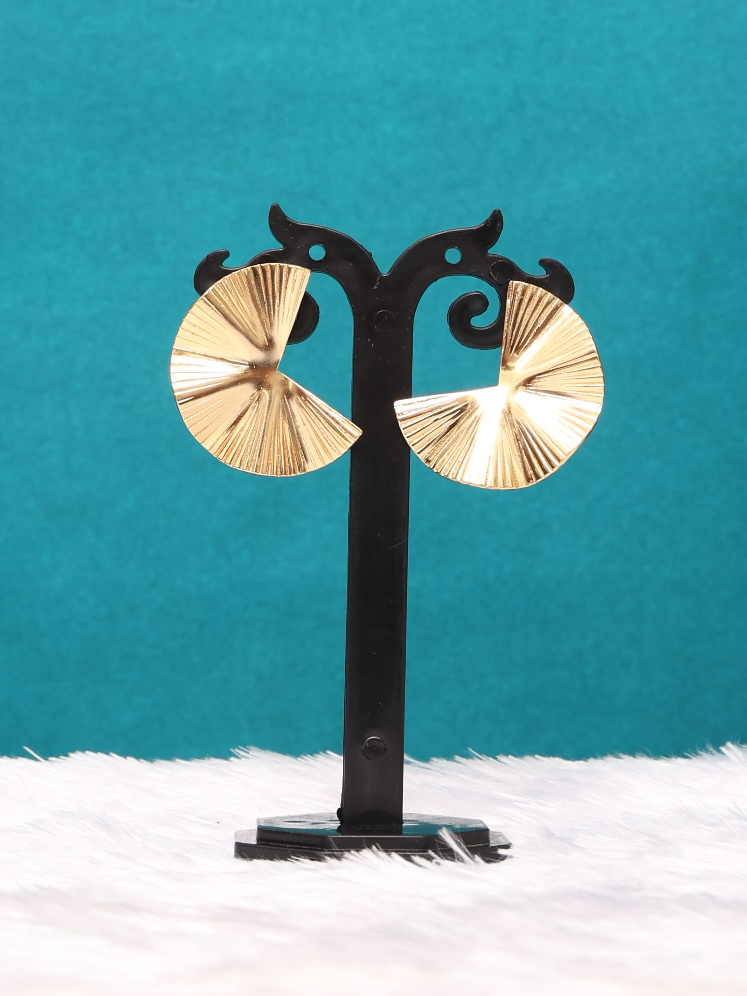 Radiant Fan Anti-Tarnish Statement Earrings