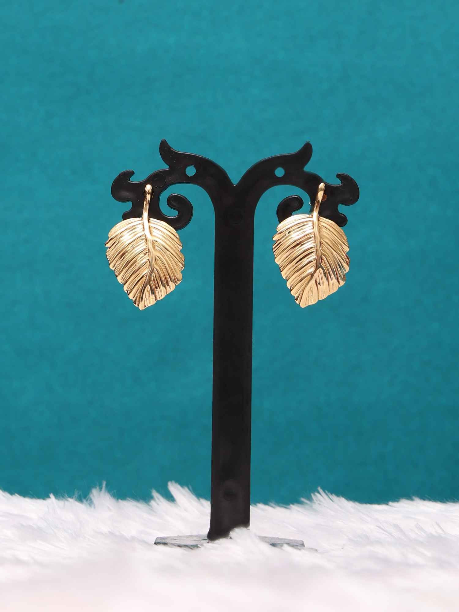 Golden Leaf Anti-Tarnish Earrings