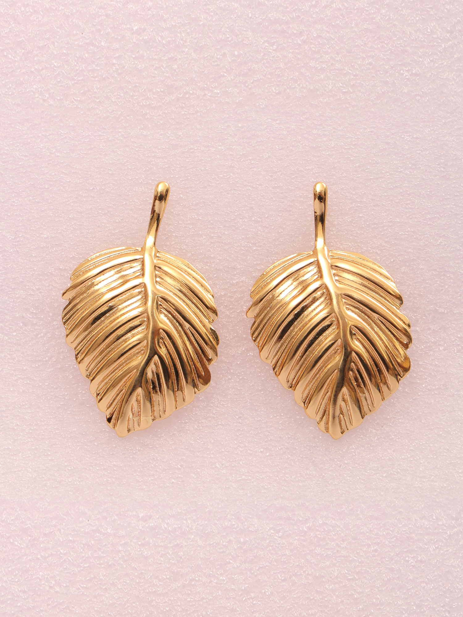 Golden Leaf Anti-Tarnish Earrings