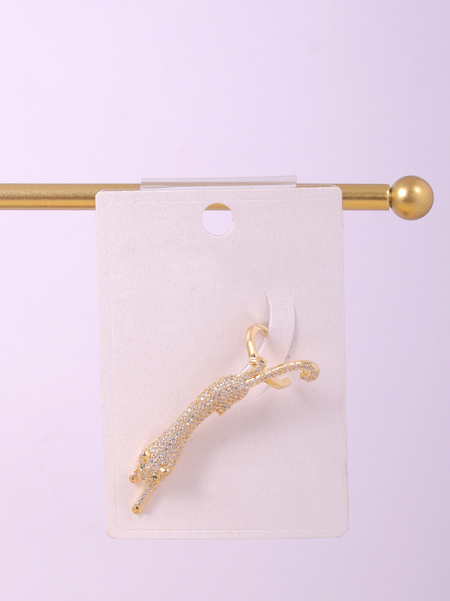 Golden Leopard Crystal Ear Cuff Earring