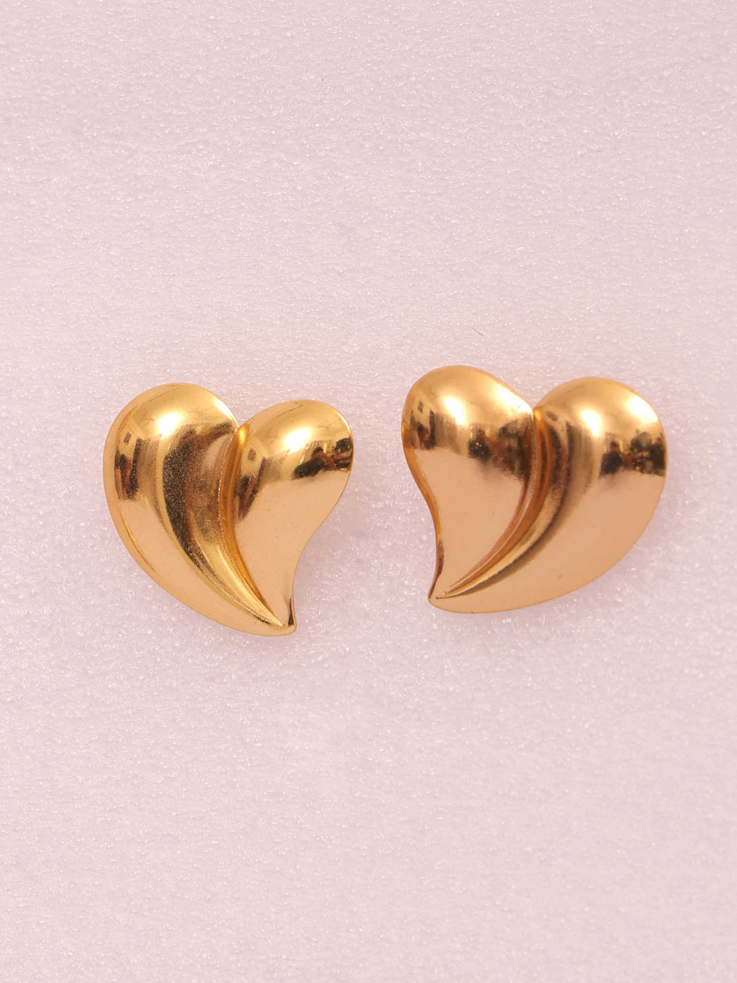 Golden Heart Glow Anti-Tarnish Earrings