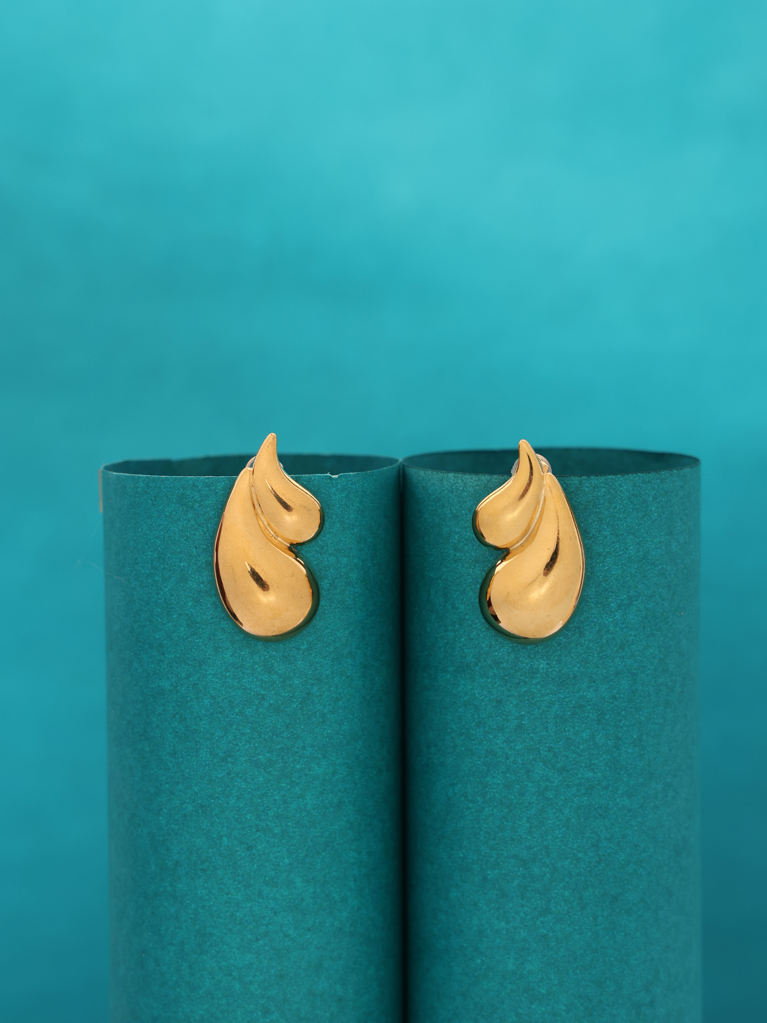 Golden Flame Anti-Tarnish Earrings