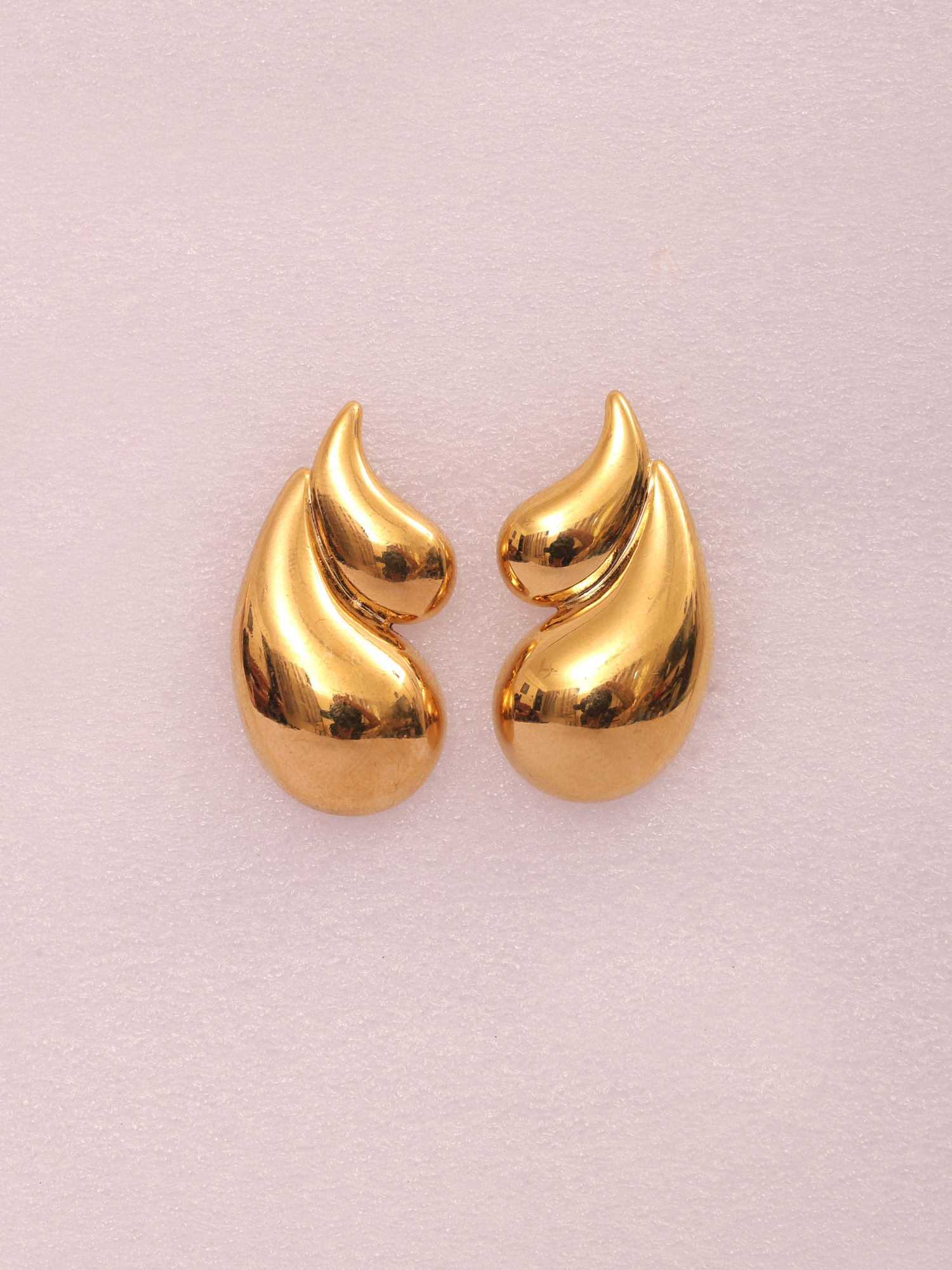 Golden Flame Anti-Tarnish Earrings