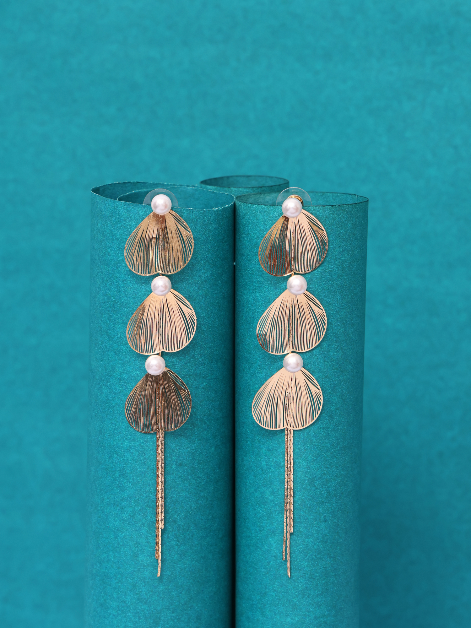 Pearl Cascade Anti-Tarnish Earrings