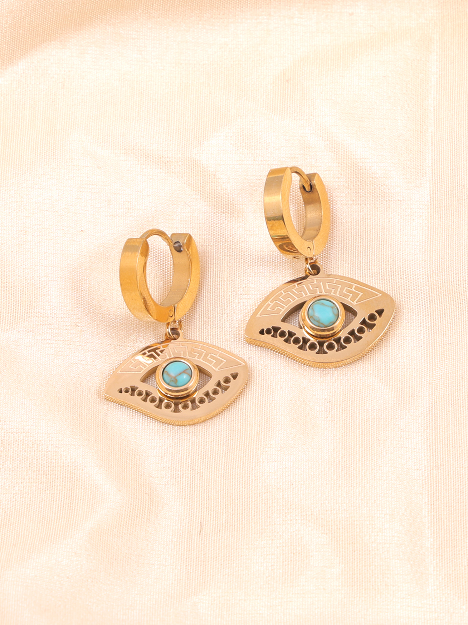Mystic Eye Anti-Tarnish Hoop Earrings