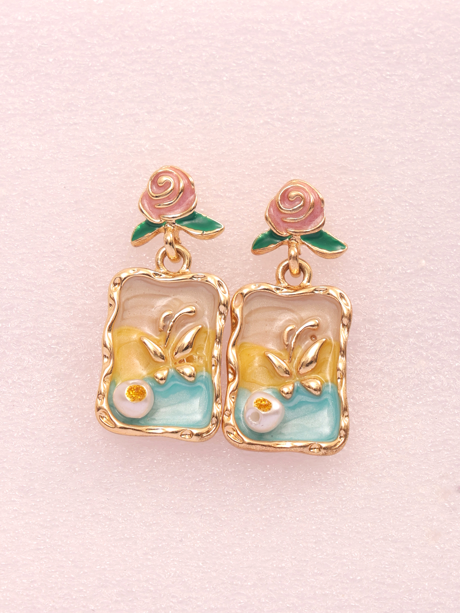 Rose Garden Butterfly Anti-Tarnish Earrings
