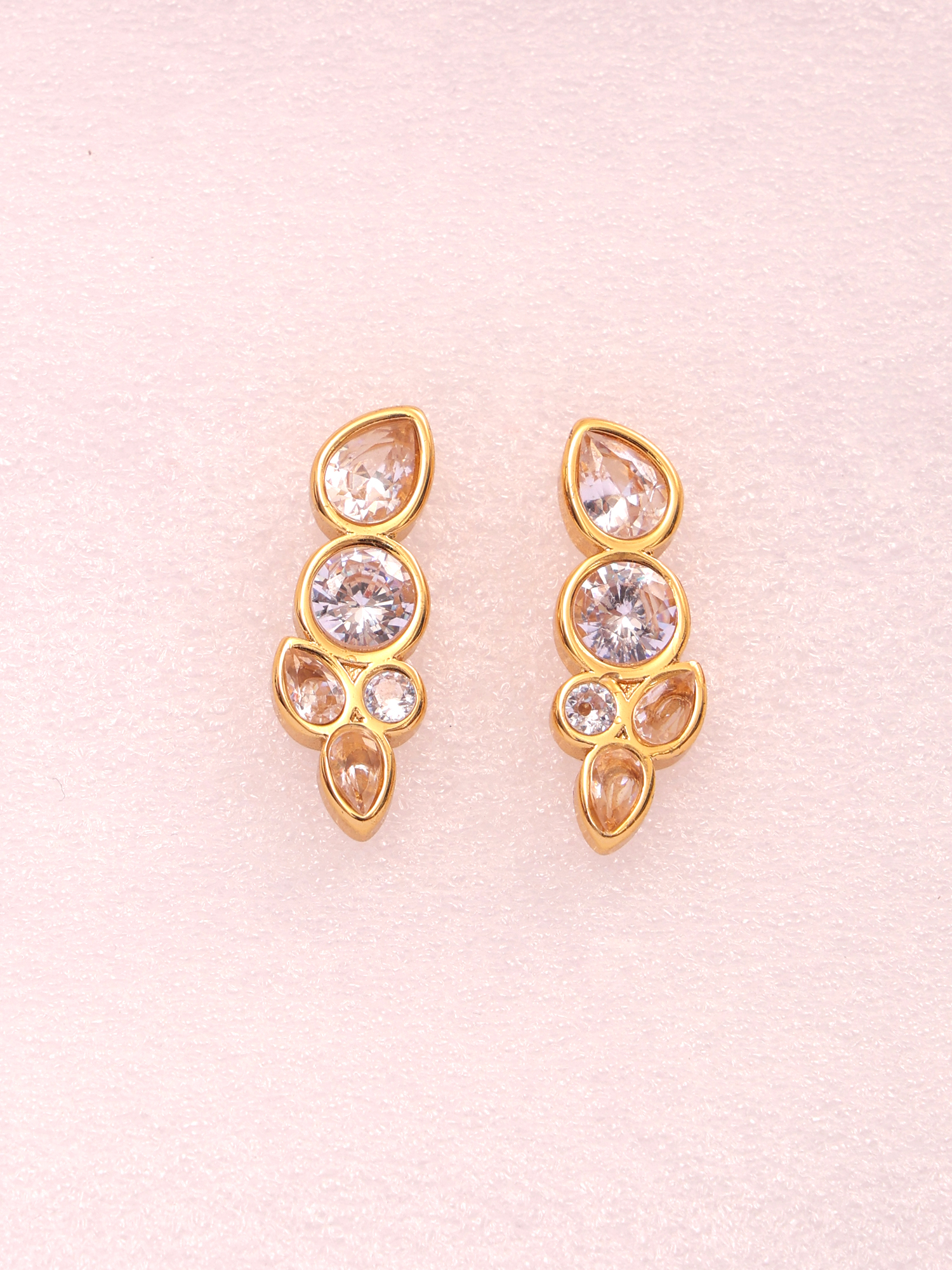 Blush Crystal Glow Anti-Tarnish Earrings