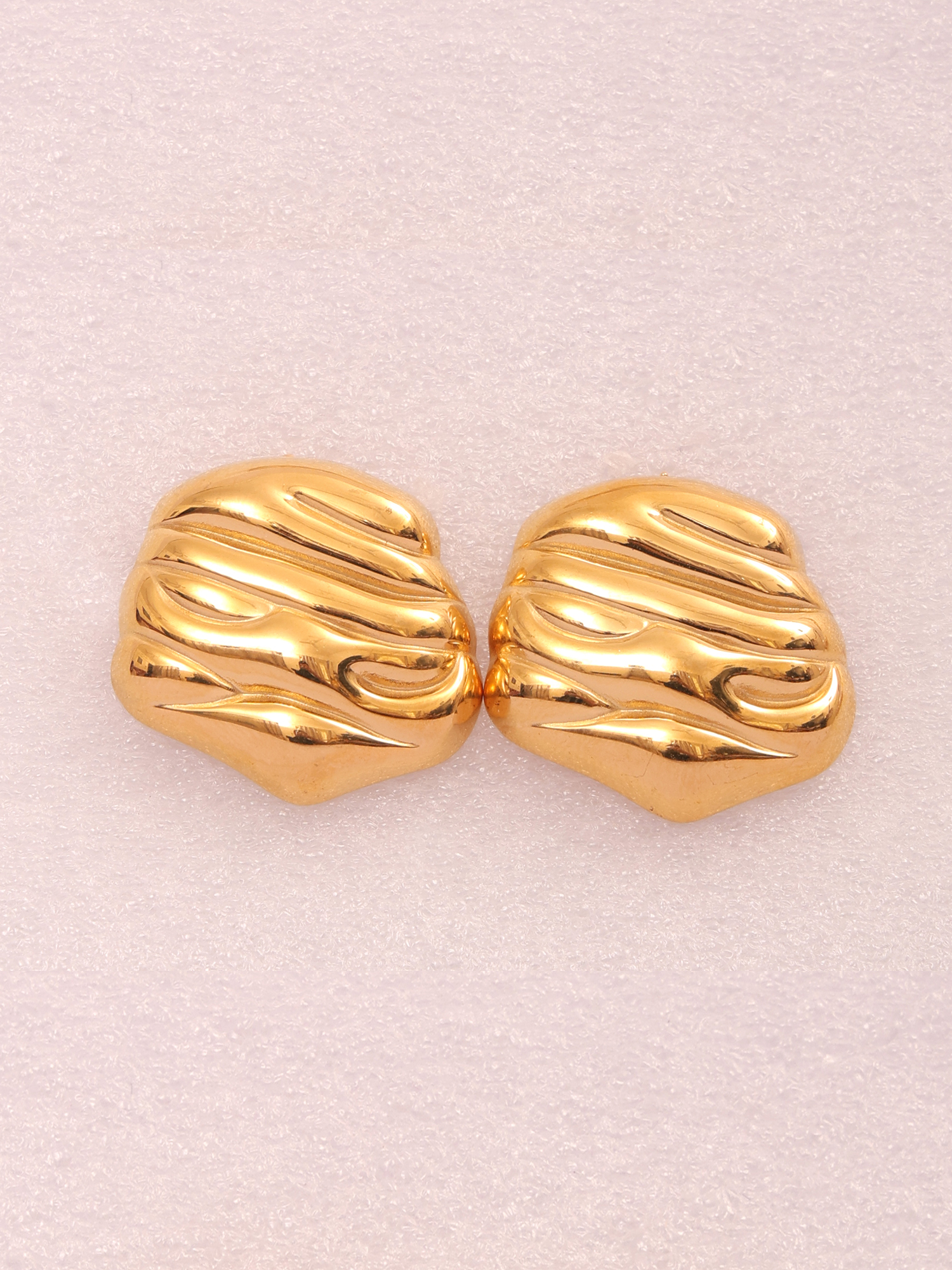 Molten Gold Anti-Tarnish Statement Earrings