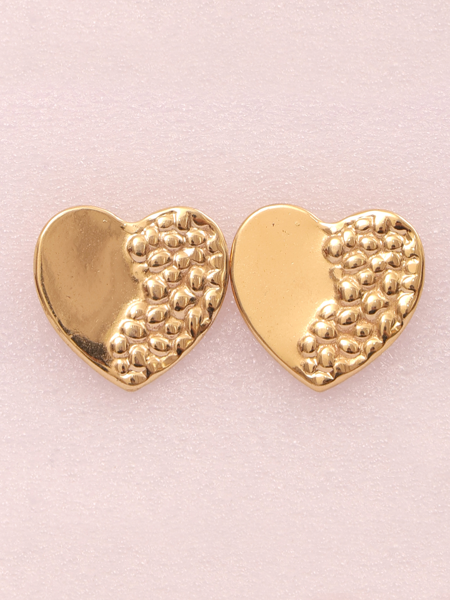 Golden Heartbeat Anti-Tarnish Earrings