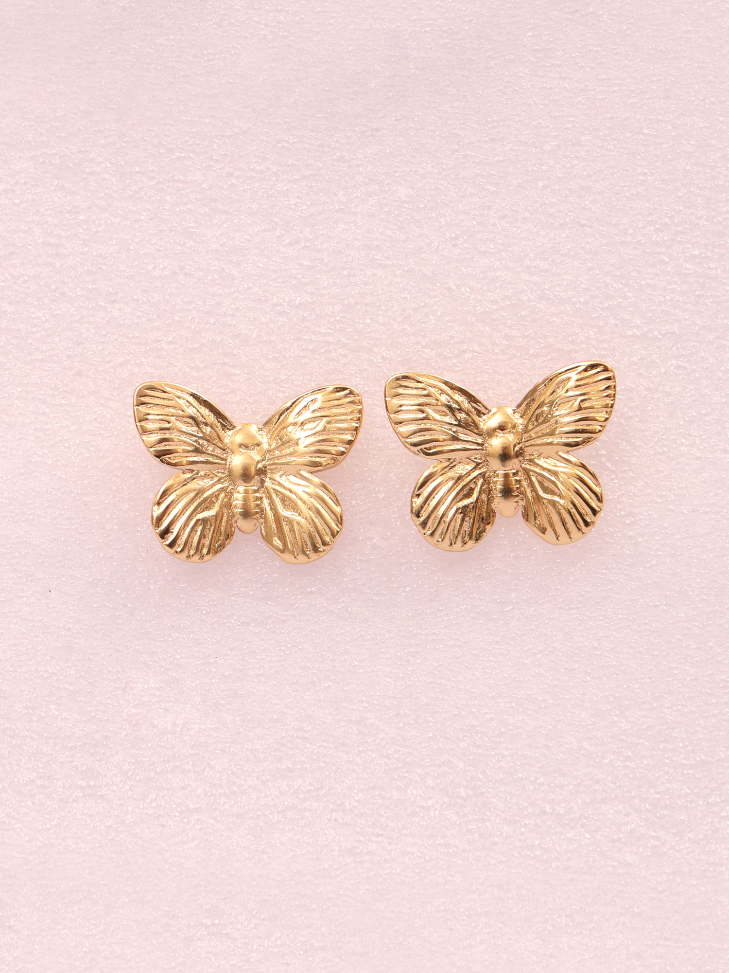 Golden Butterfly Anti-Tarnish Earrings