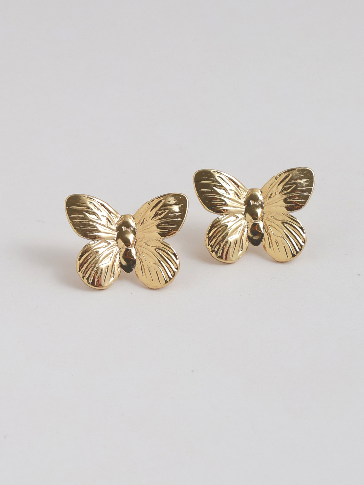 Golden Butterfly Anti-Tarnish Earrings