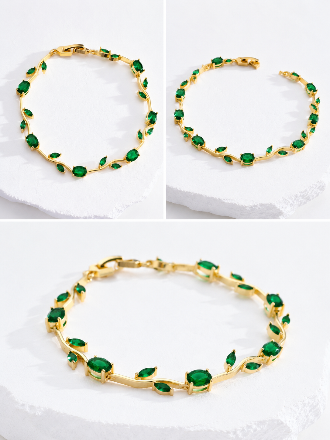 Rivaaya Tulip Green Anti-Tarnish Bracelet
