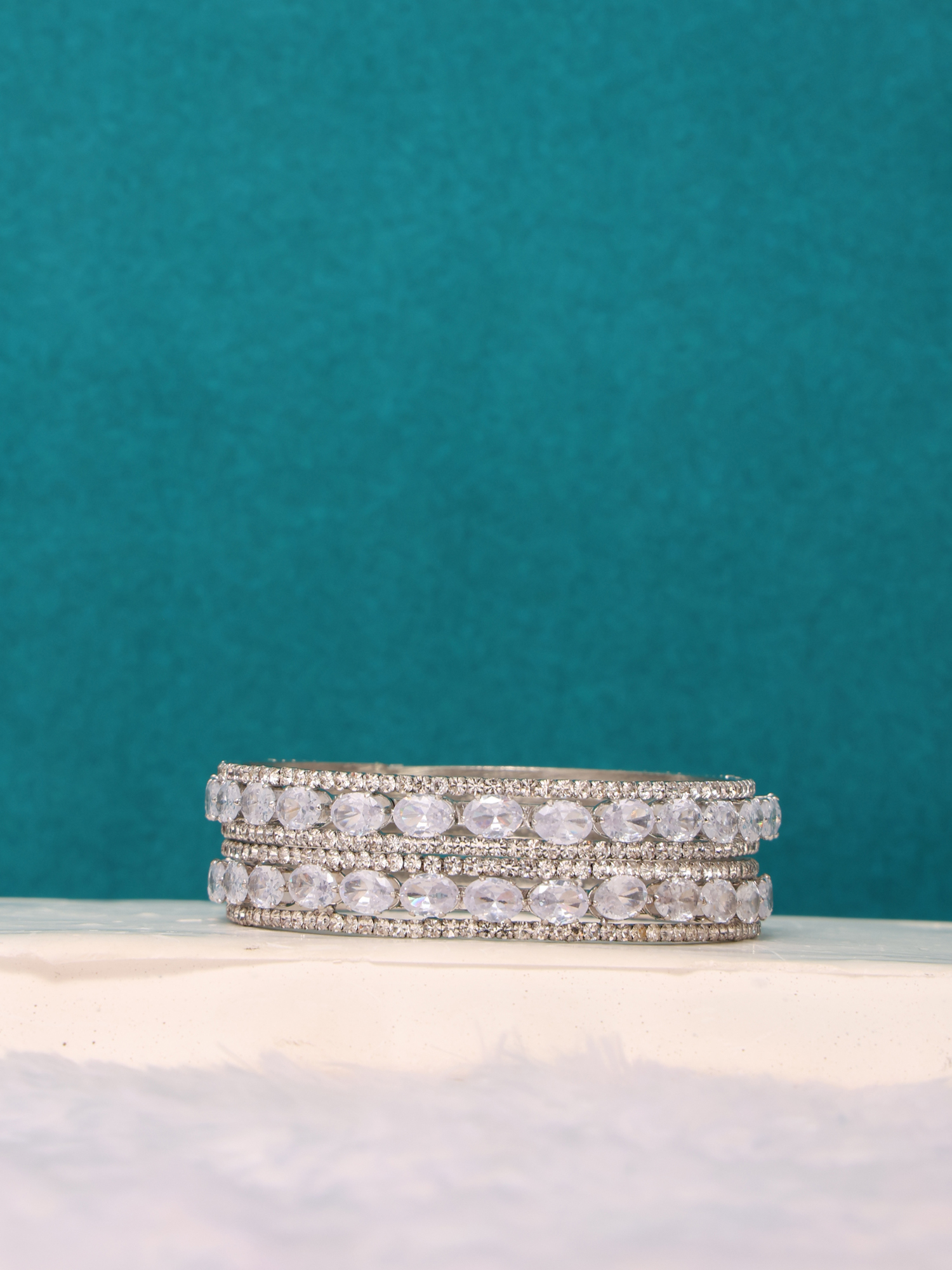 Eternal Radiance Silver AD Bangles