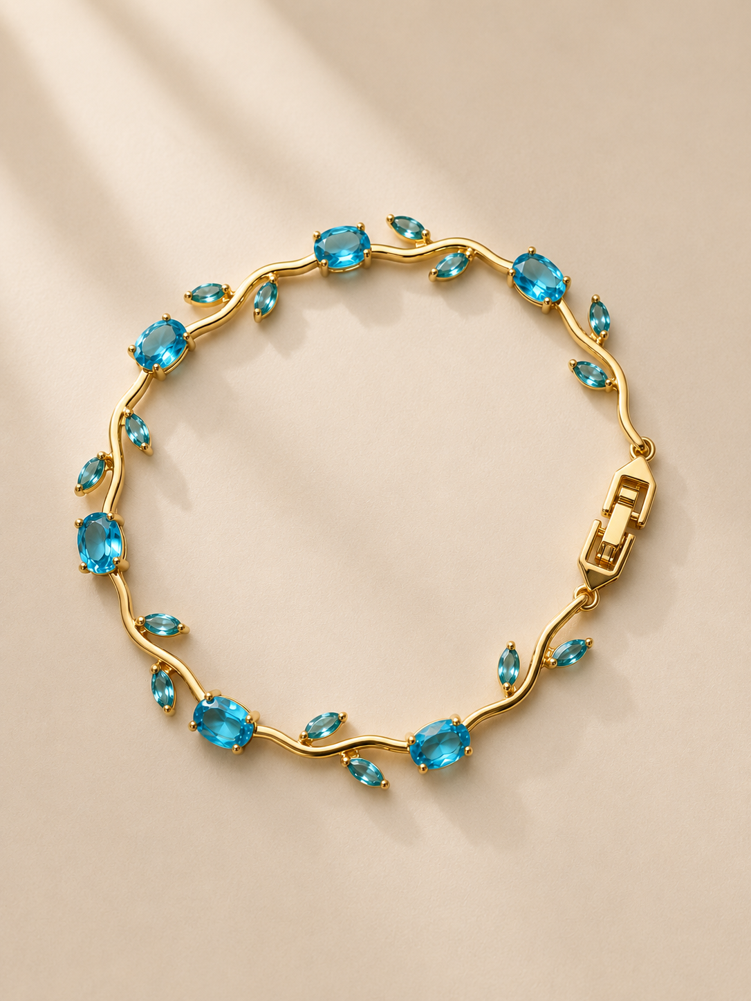 Rivaaya Sky Blue Tulip Anti-Tarnish Bracelet