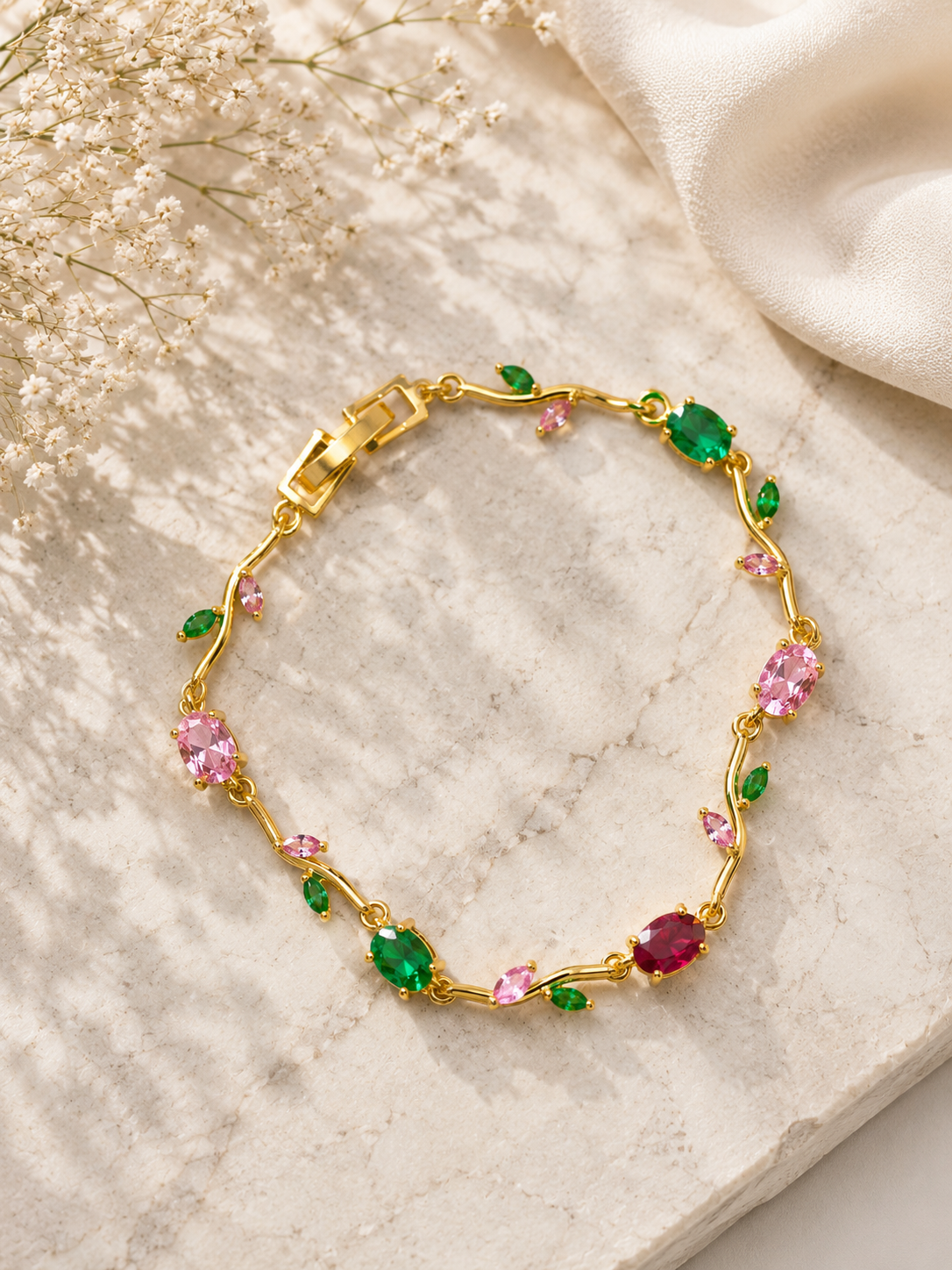 Rivaaya Enchanted Tulip Anti-Tarnish Bracelet