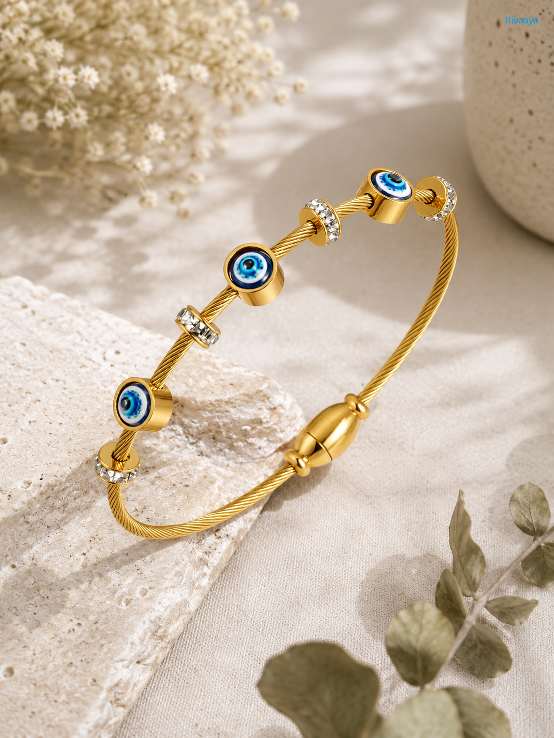 Rivaaya Nazar Shield Anti-Tarnish Evil Eye Bracelet
