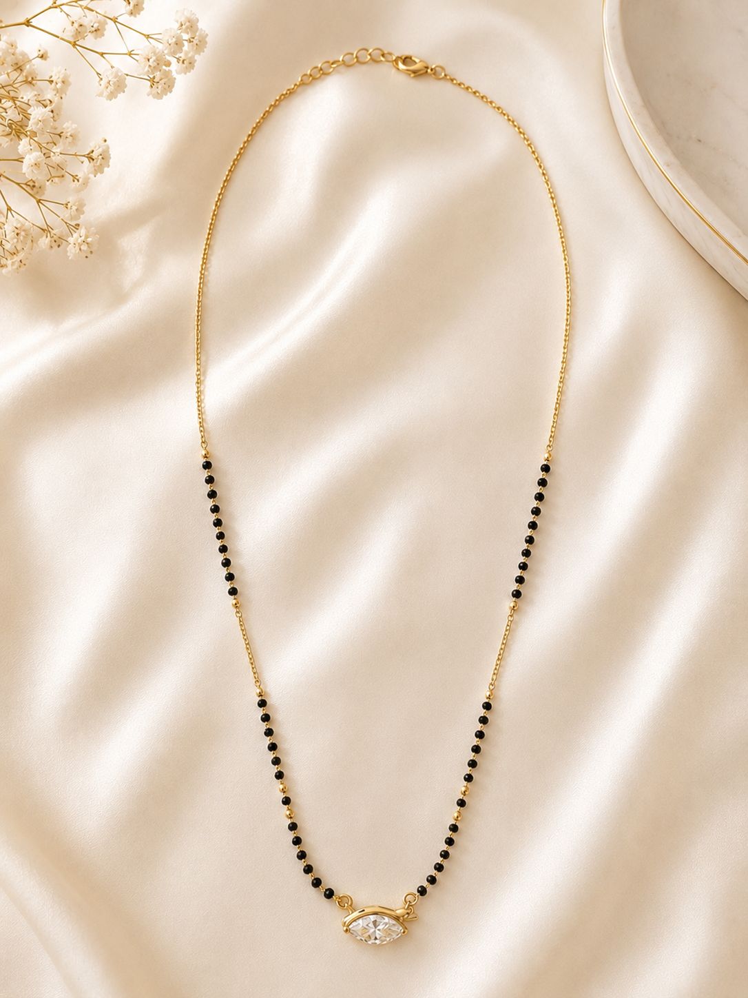Elegant Marquise Stone Anti Tarnish Mangalsutra