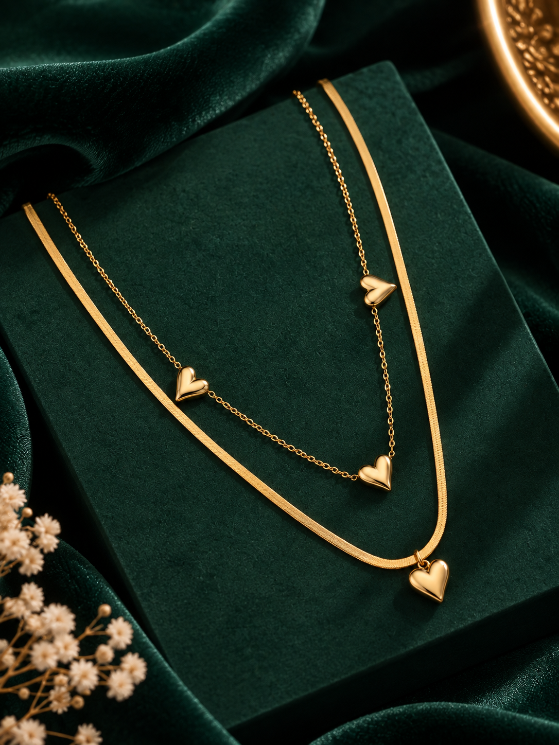 Love Layers Anti-Tarnish Heart Necklace