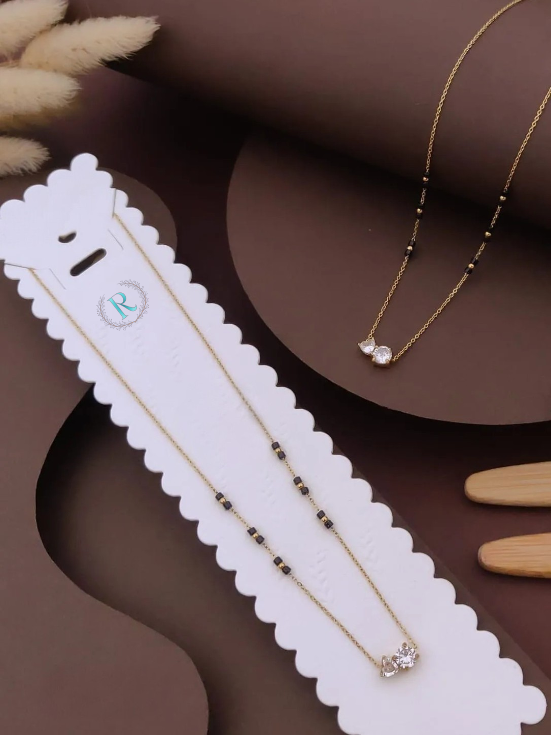 Duo Crystal Bloom Anti-Tarnish Mangalsutra