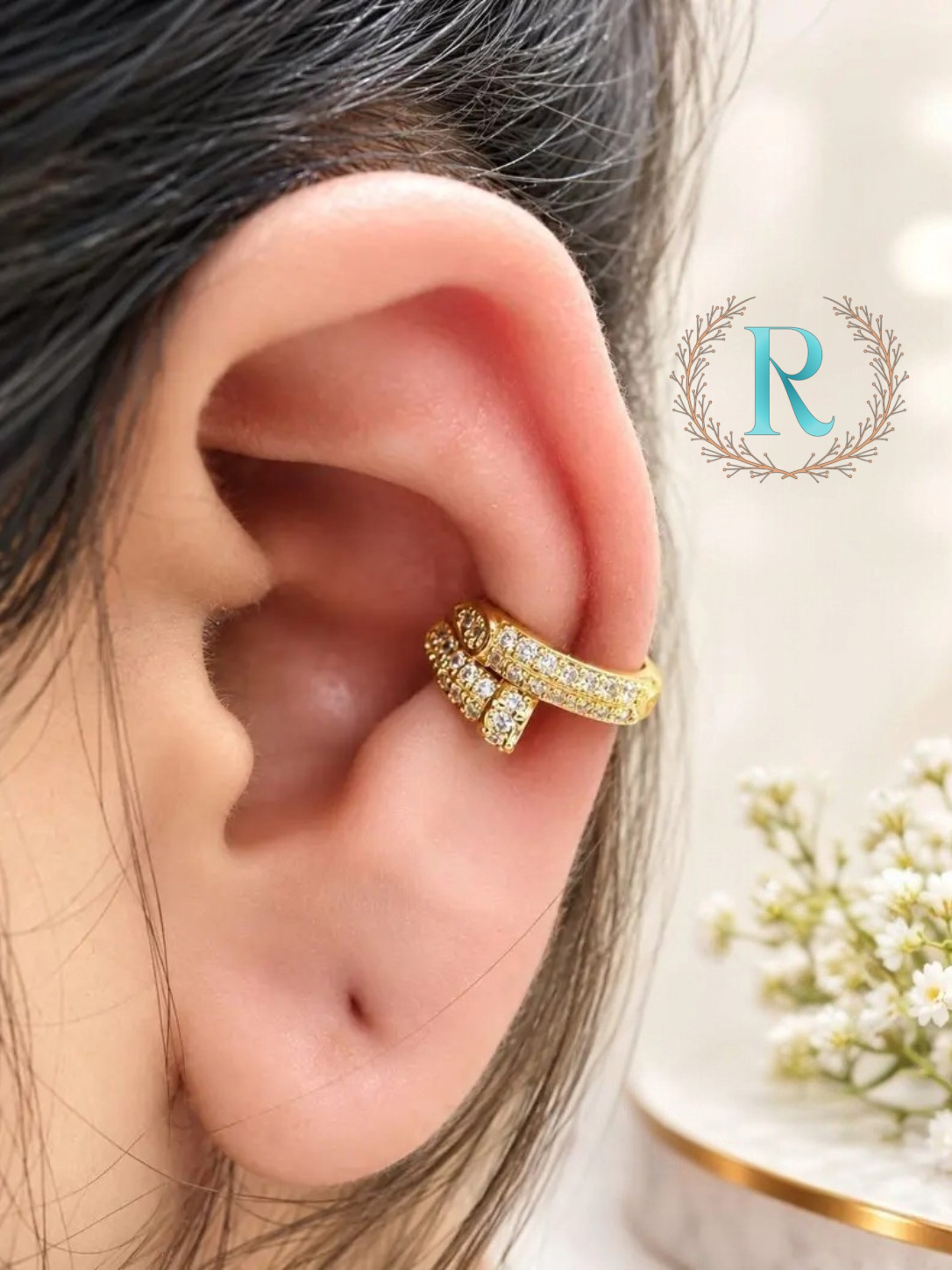 Crystal Nail Ear Cuff – Anti-Tarnish