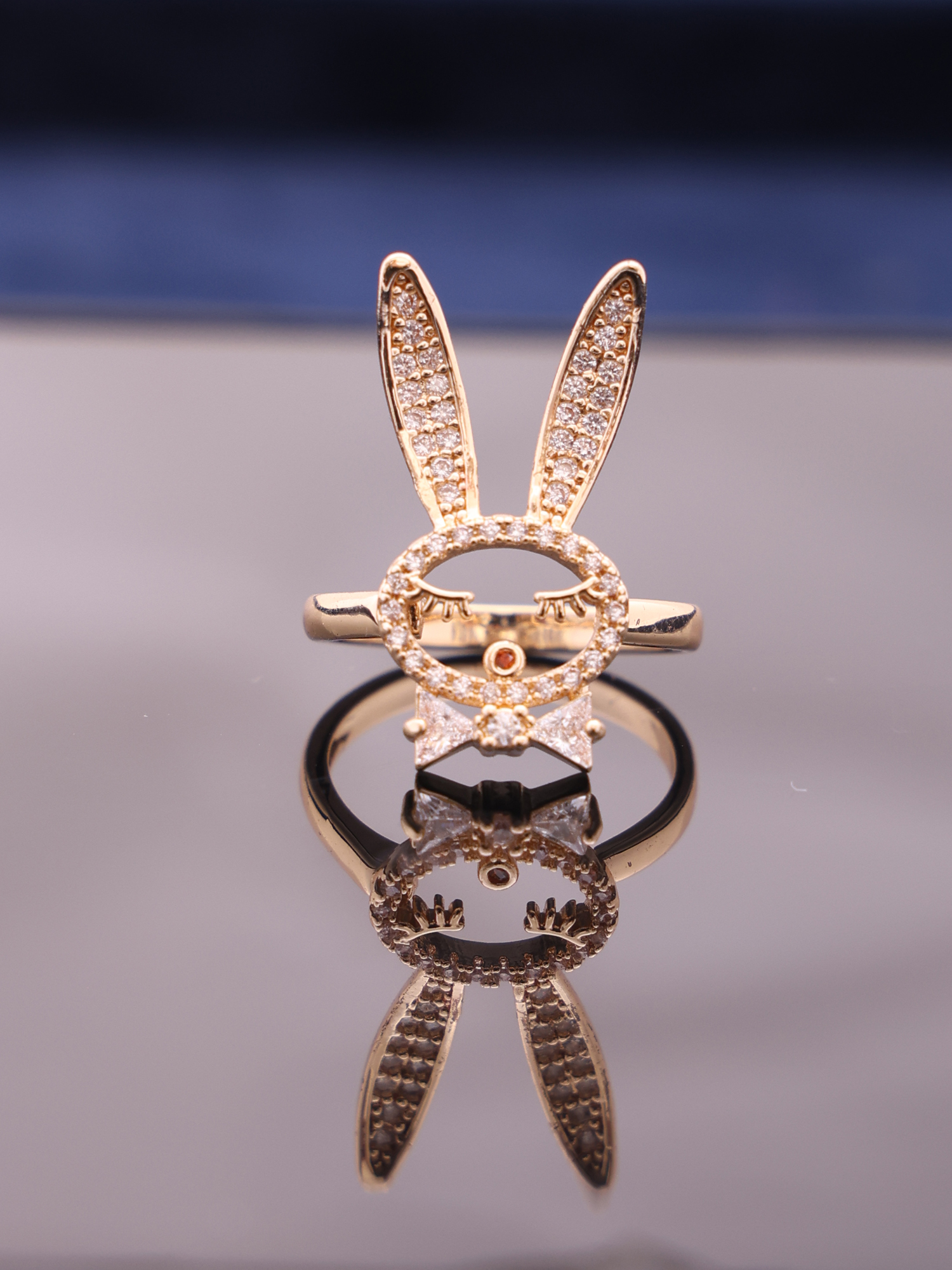 Bunny Bliss Crystal Ring