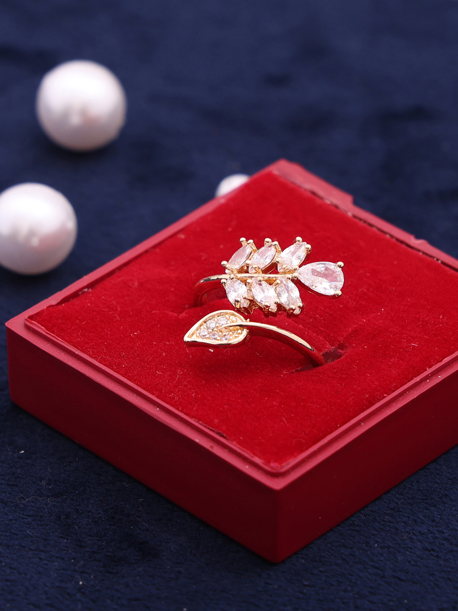 Blossom Vine Crystal Ring