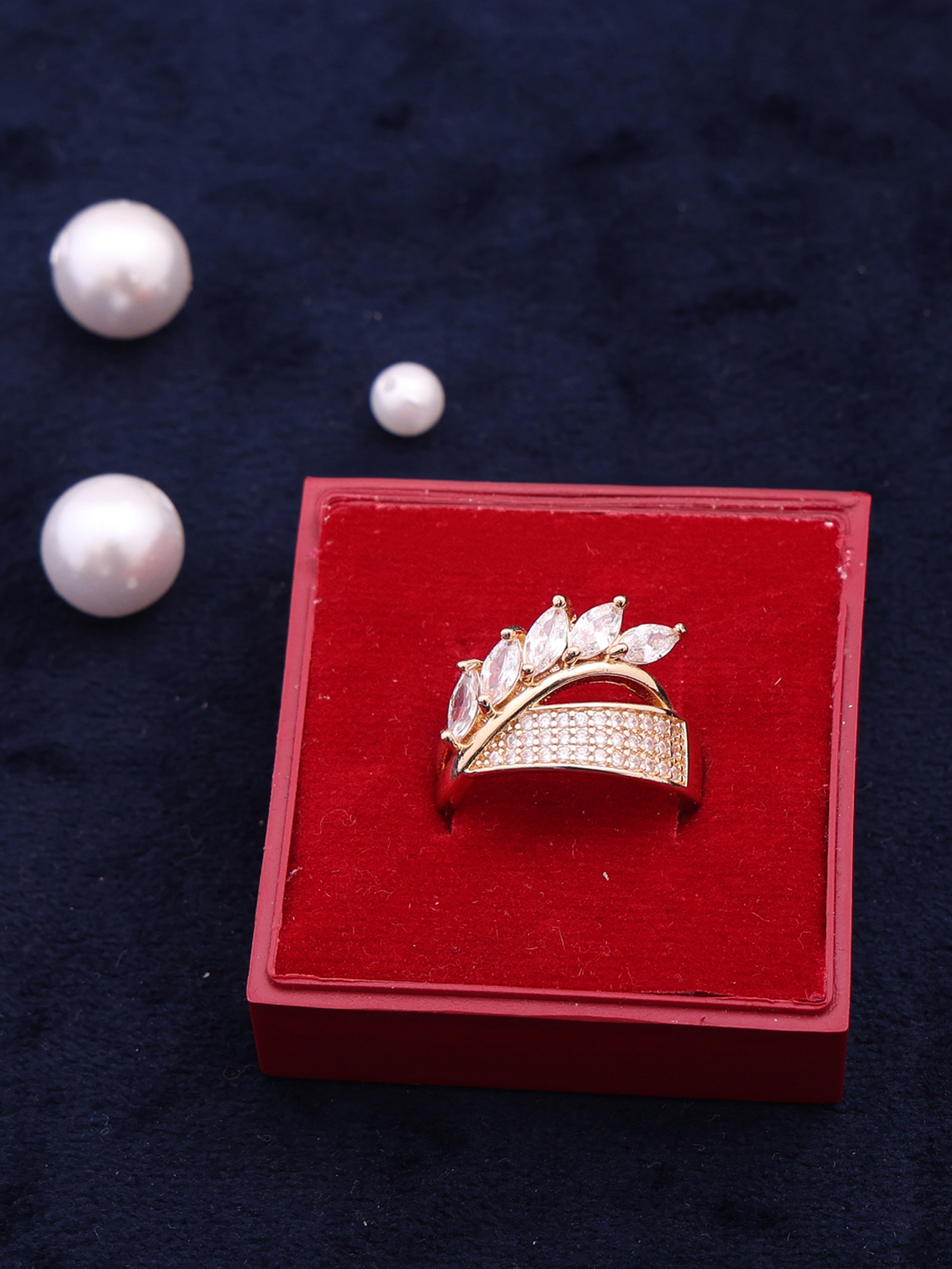 Aurora Dual-Layer Crystal Ring