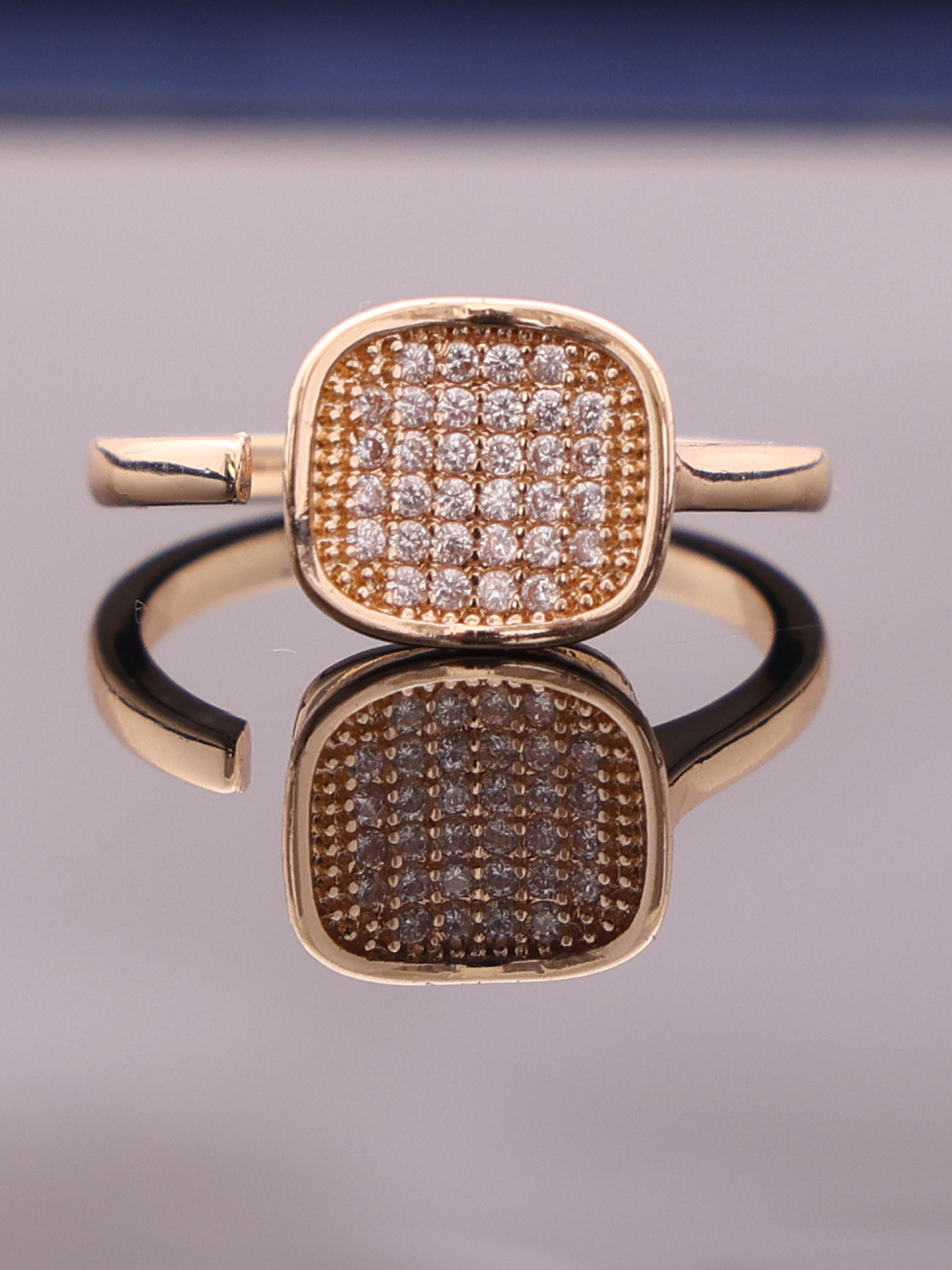 Luxe Square Pavé Ring
