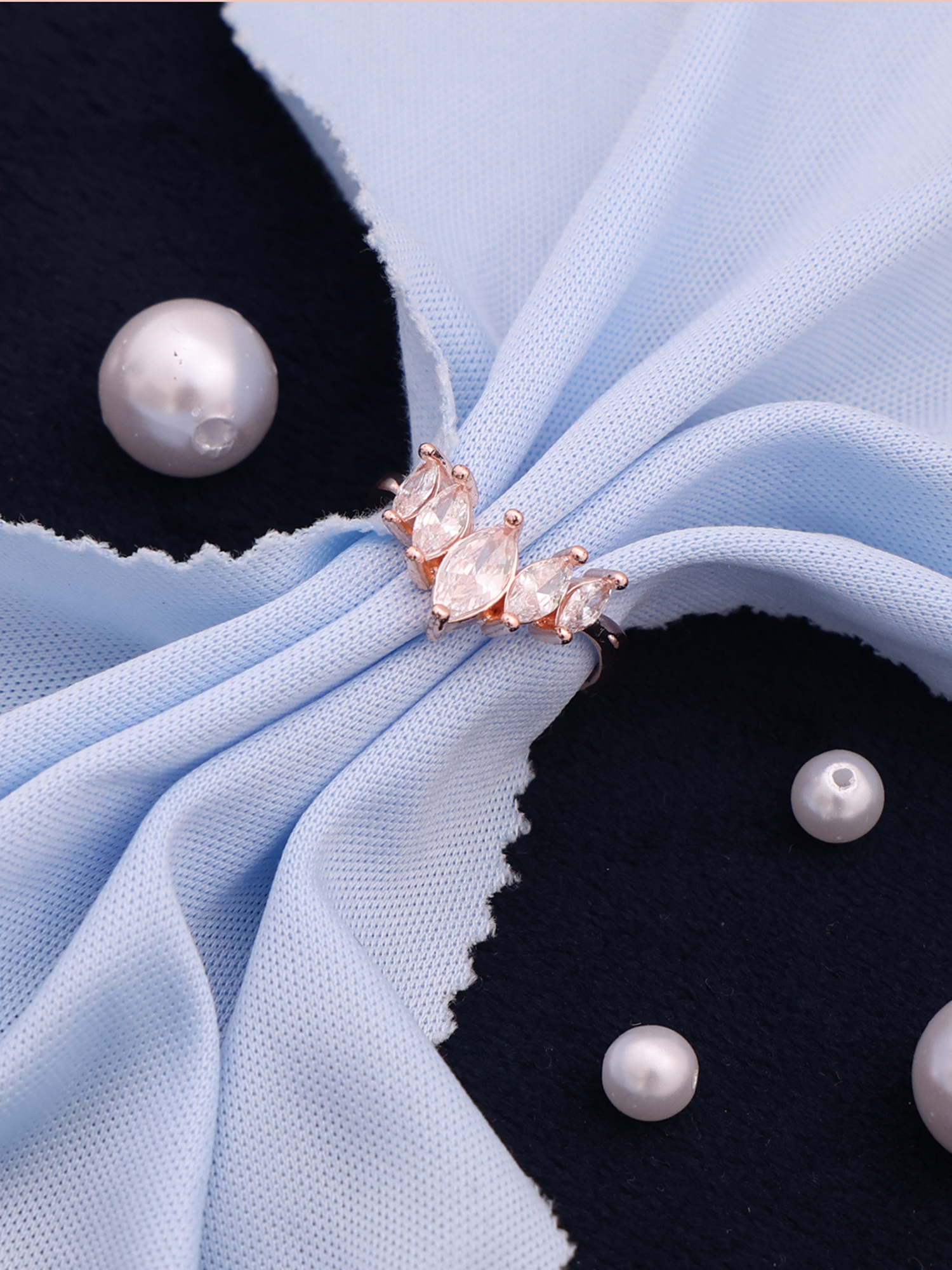 Crystal Crown Marquise Ring