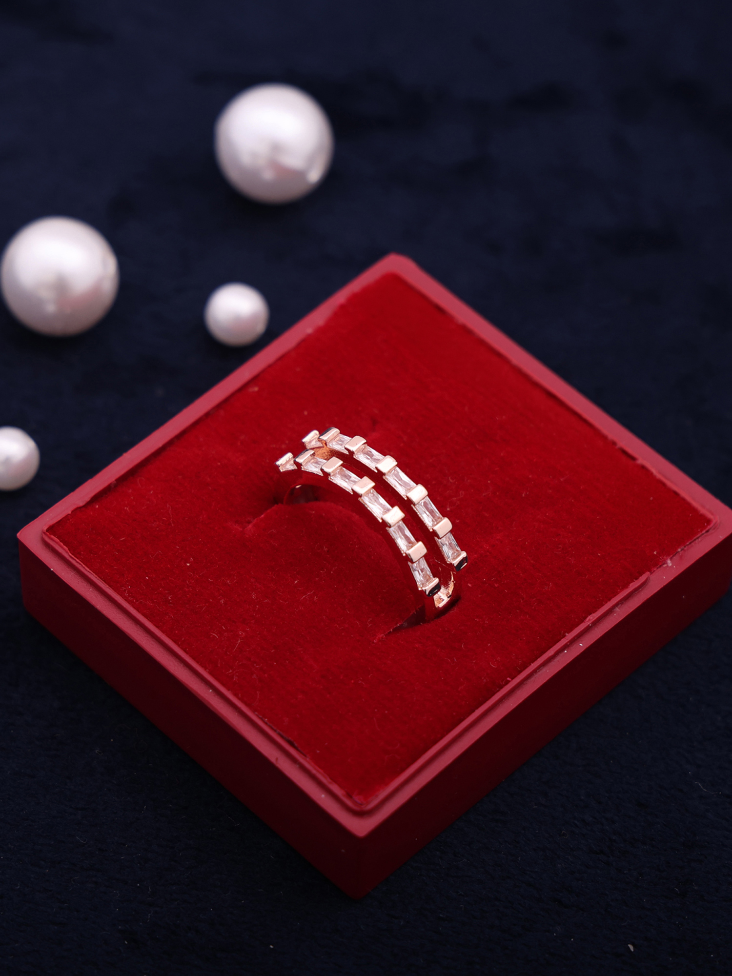 Twin Line Baguette Luxe Ring