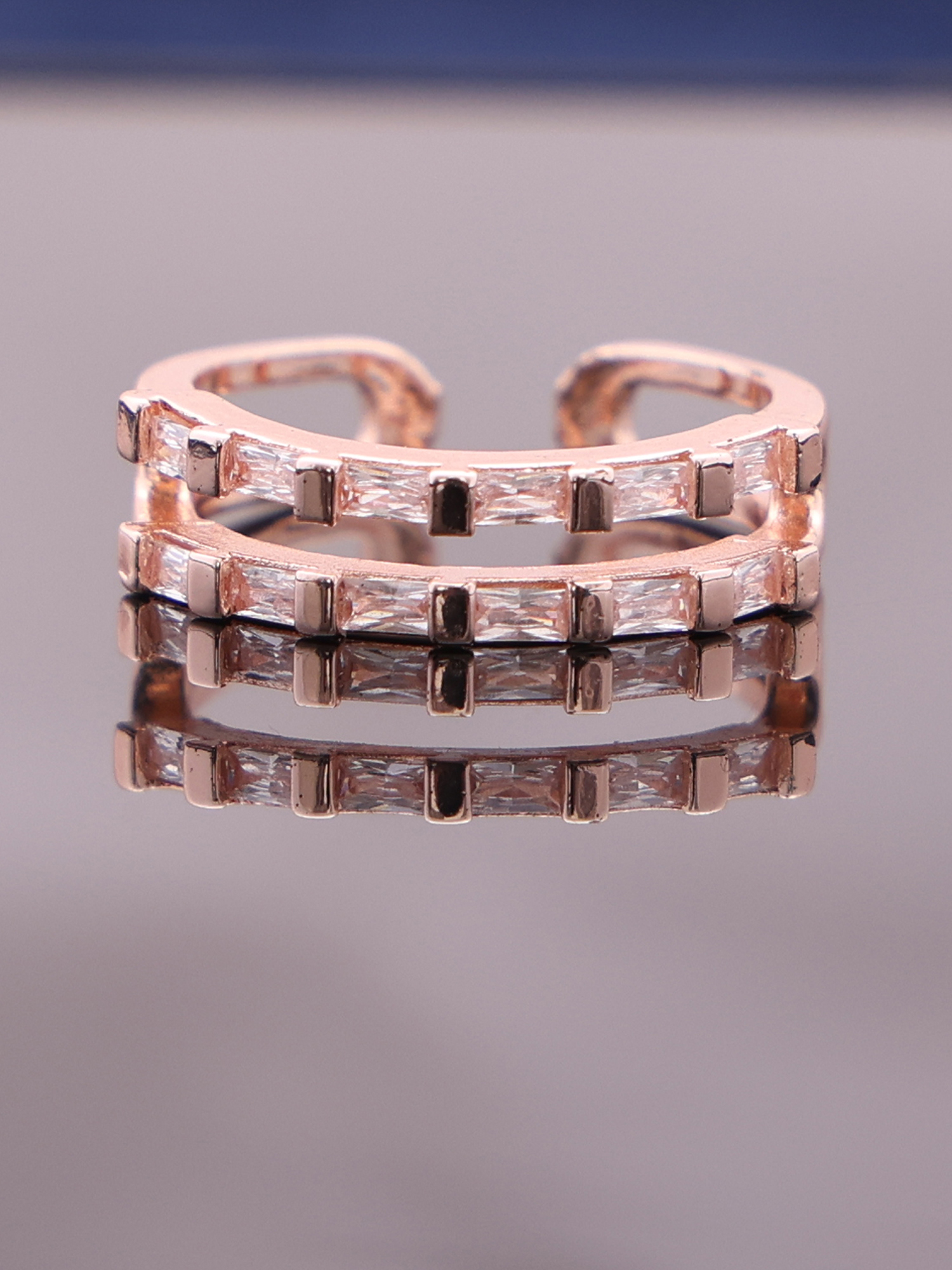 Twin Line Baguette Luxe Ring