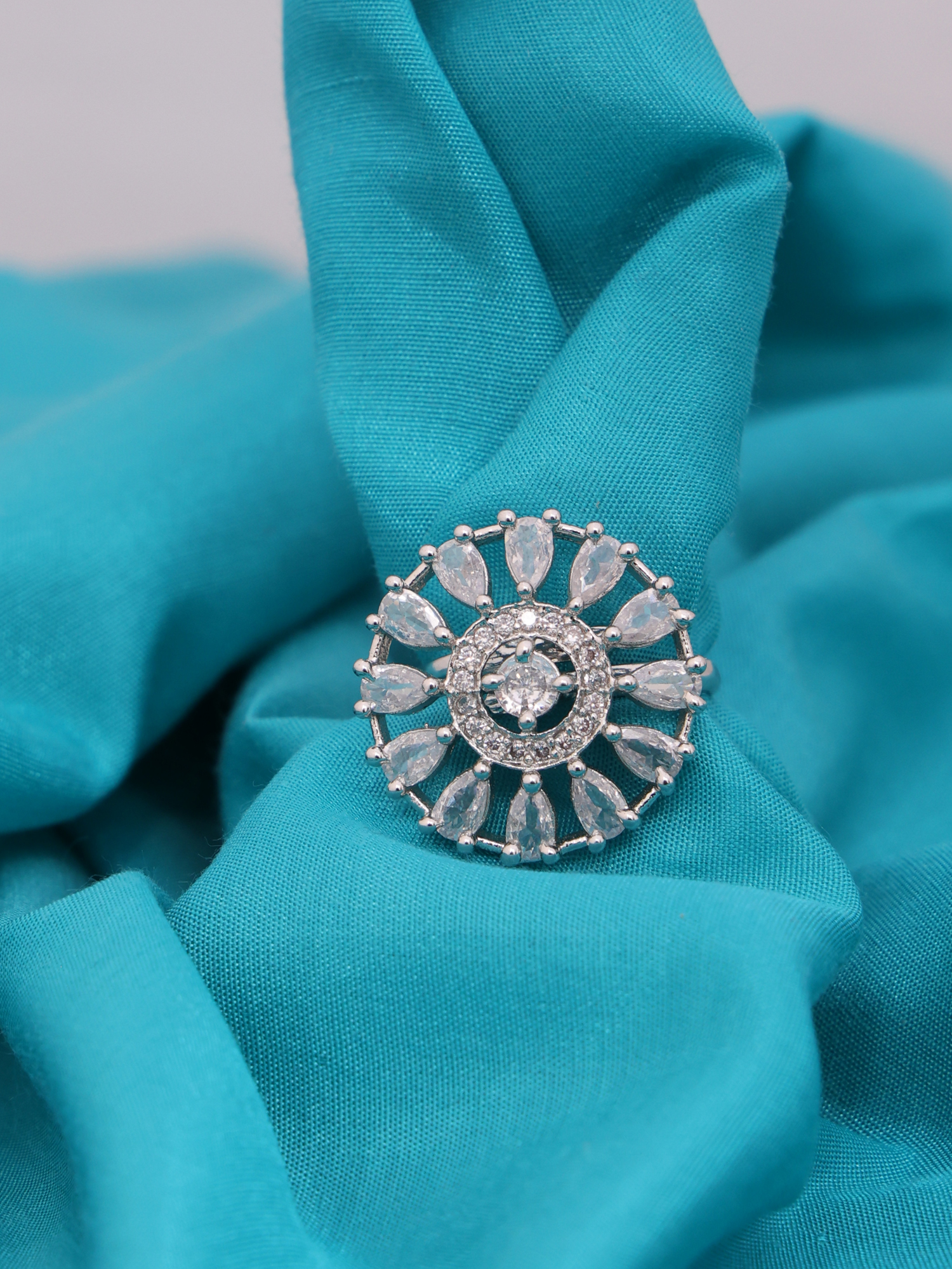 AD Diamond Radiant Halo Ring