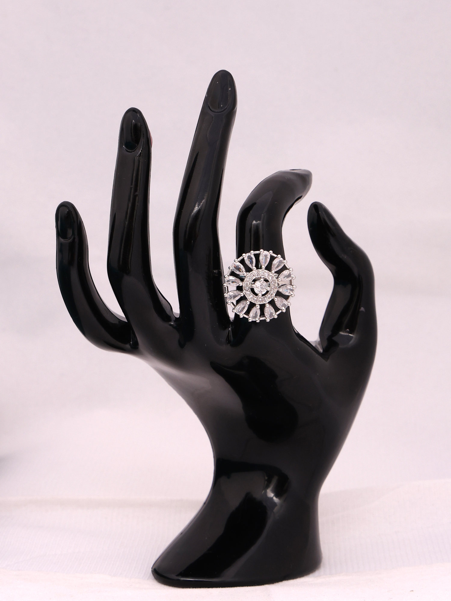 AD Diamond Radiant Halo Ring