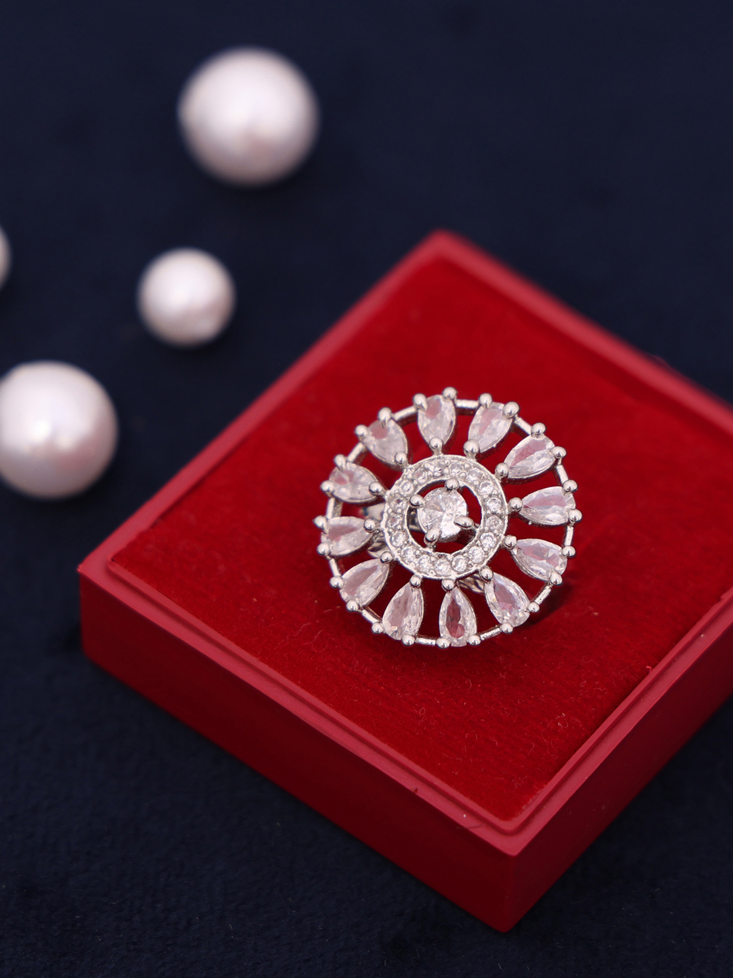 AD Diamond Radiant Halo Ring