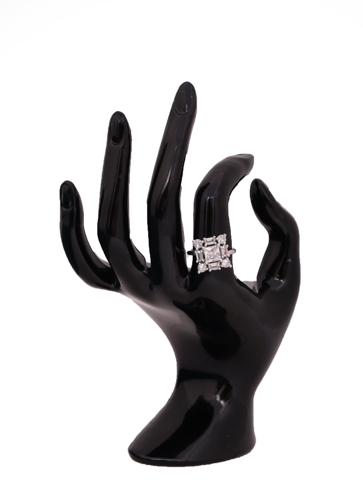 AD Diamond Regal Square Ring