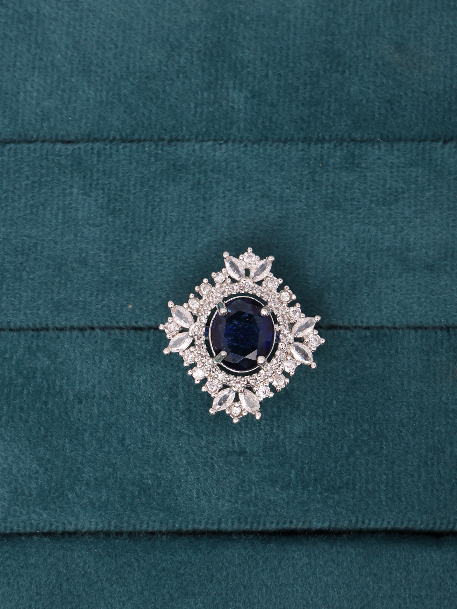 Royal Sapphire AD Diamond Ring
