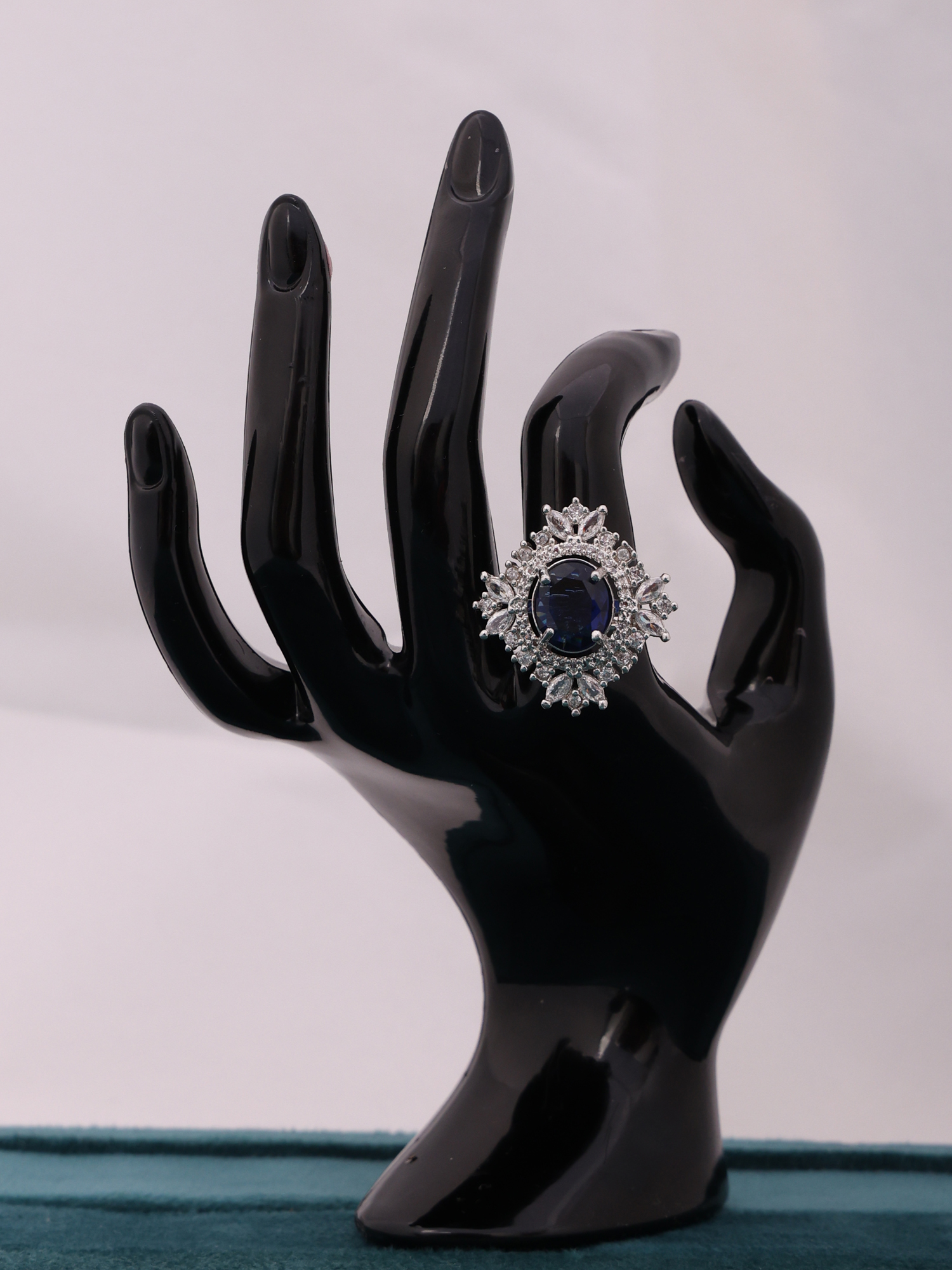 Royal Sapphire AD Diamond Ring
