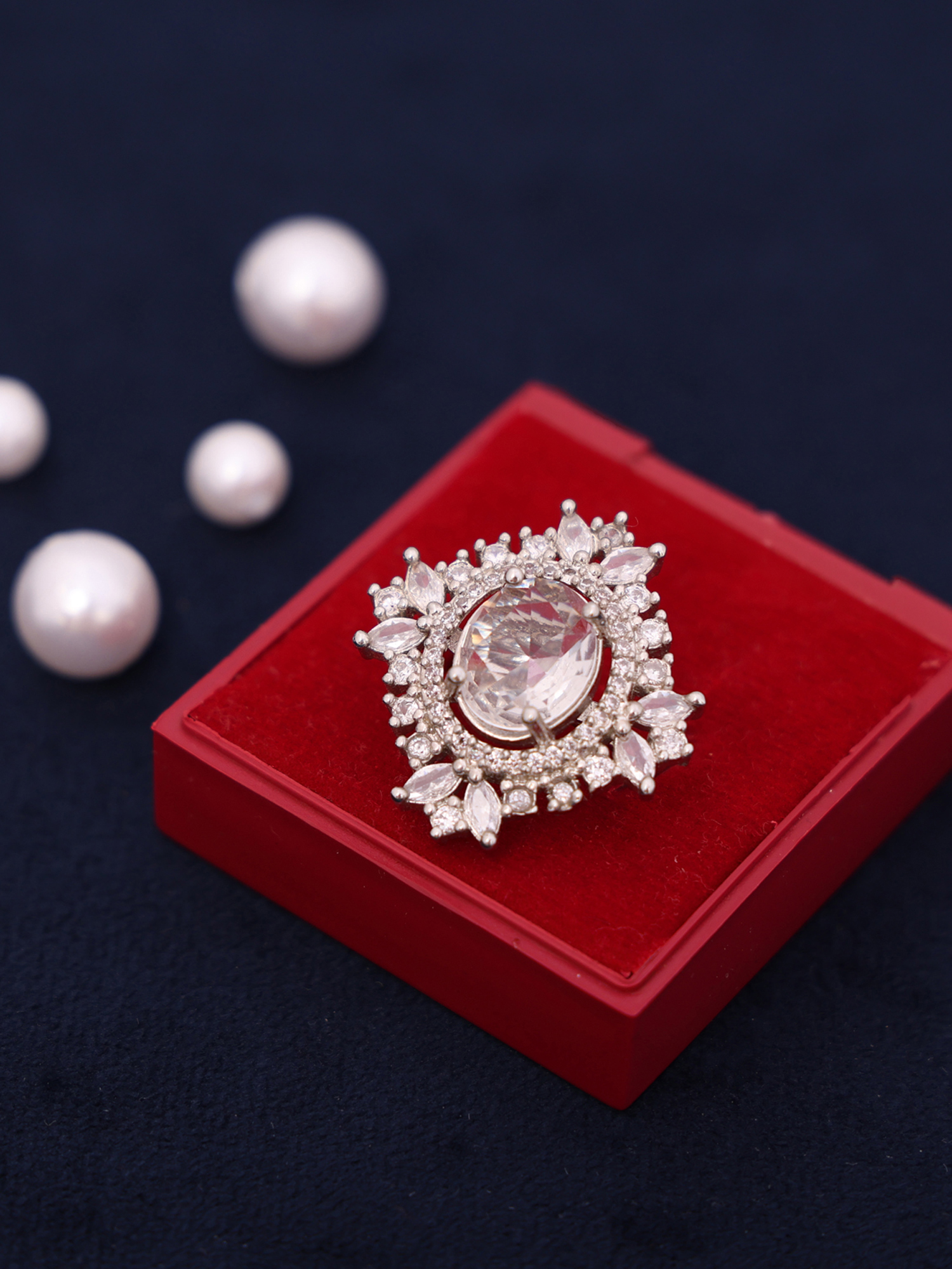 Royal Halo AD Diamond Statement Ring