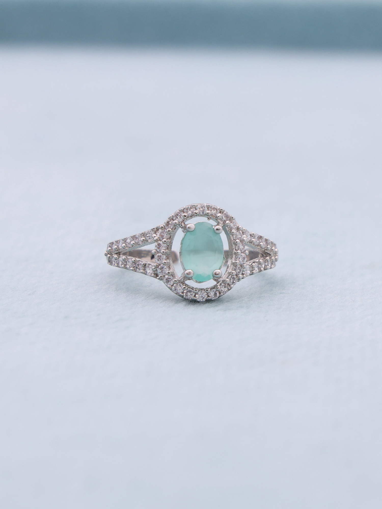 Elegance Oval AD Diamond Ring – 9 Color Variants
