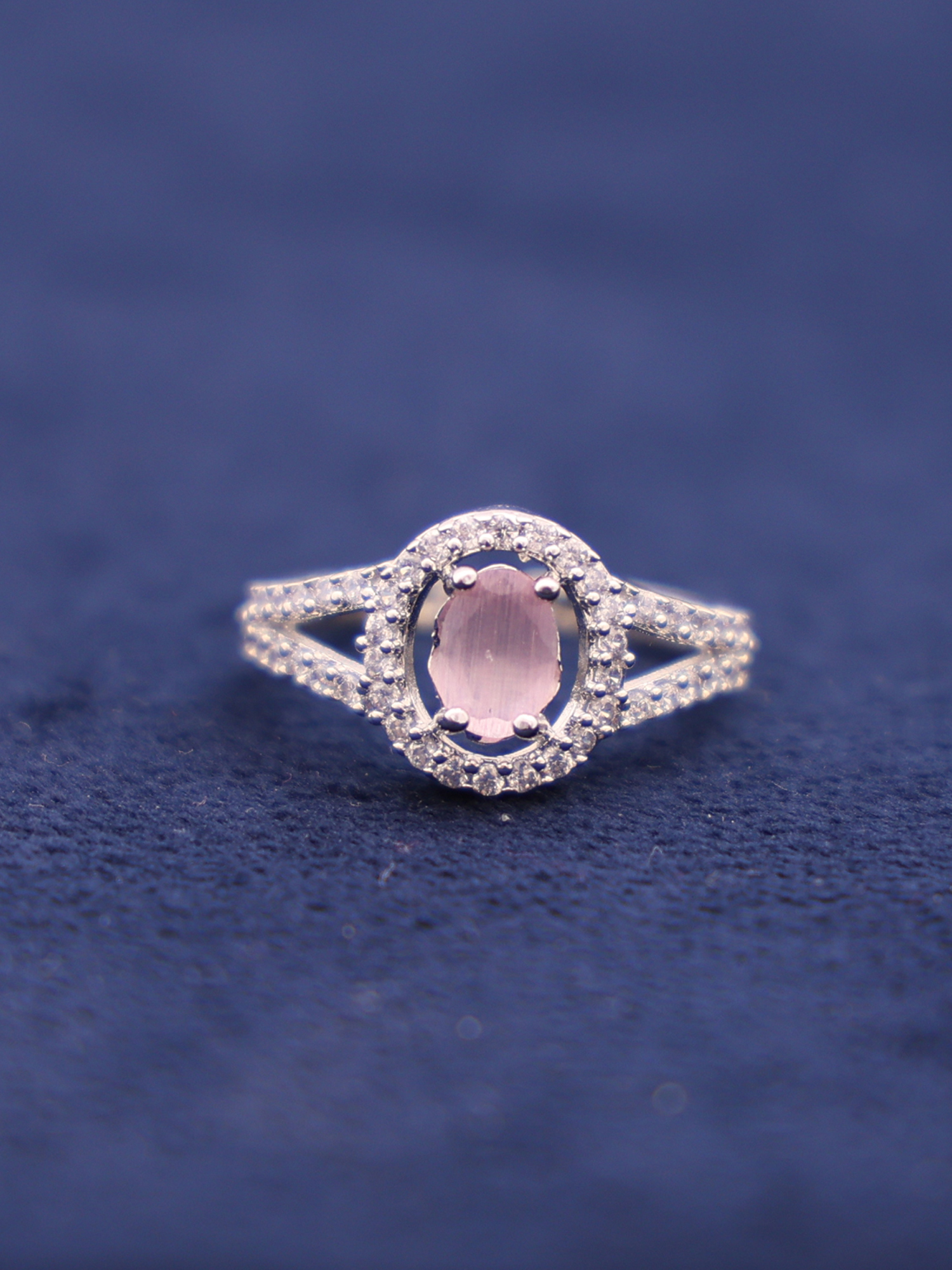 Elegance Oval AD Diamond Ring – 9 Color Variants