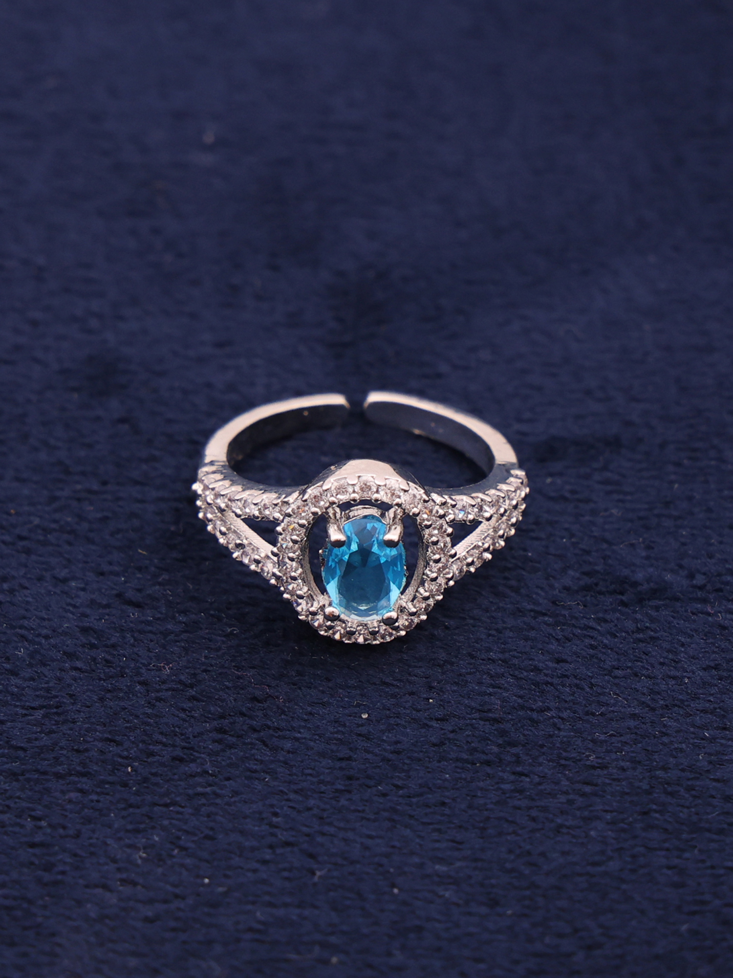 Elegance Oval AD Diamond Ring – 9 Color Variants
