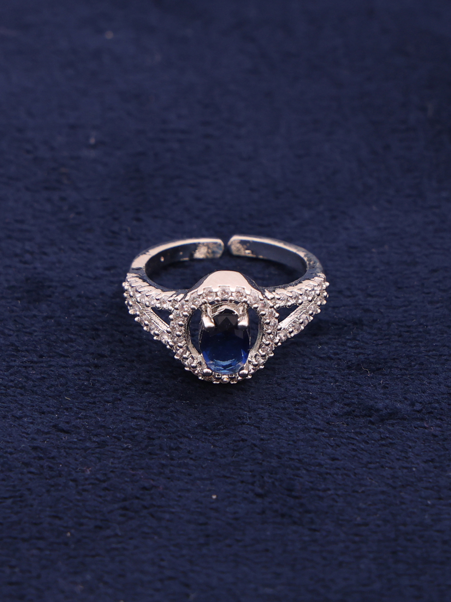 Elegance Oval AD Diamond Ring – 9 Color Variants