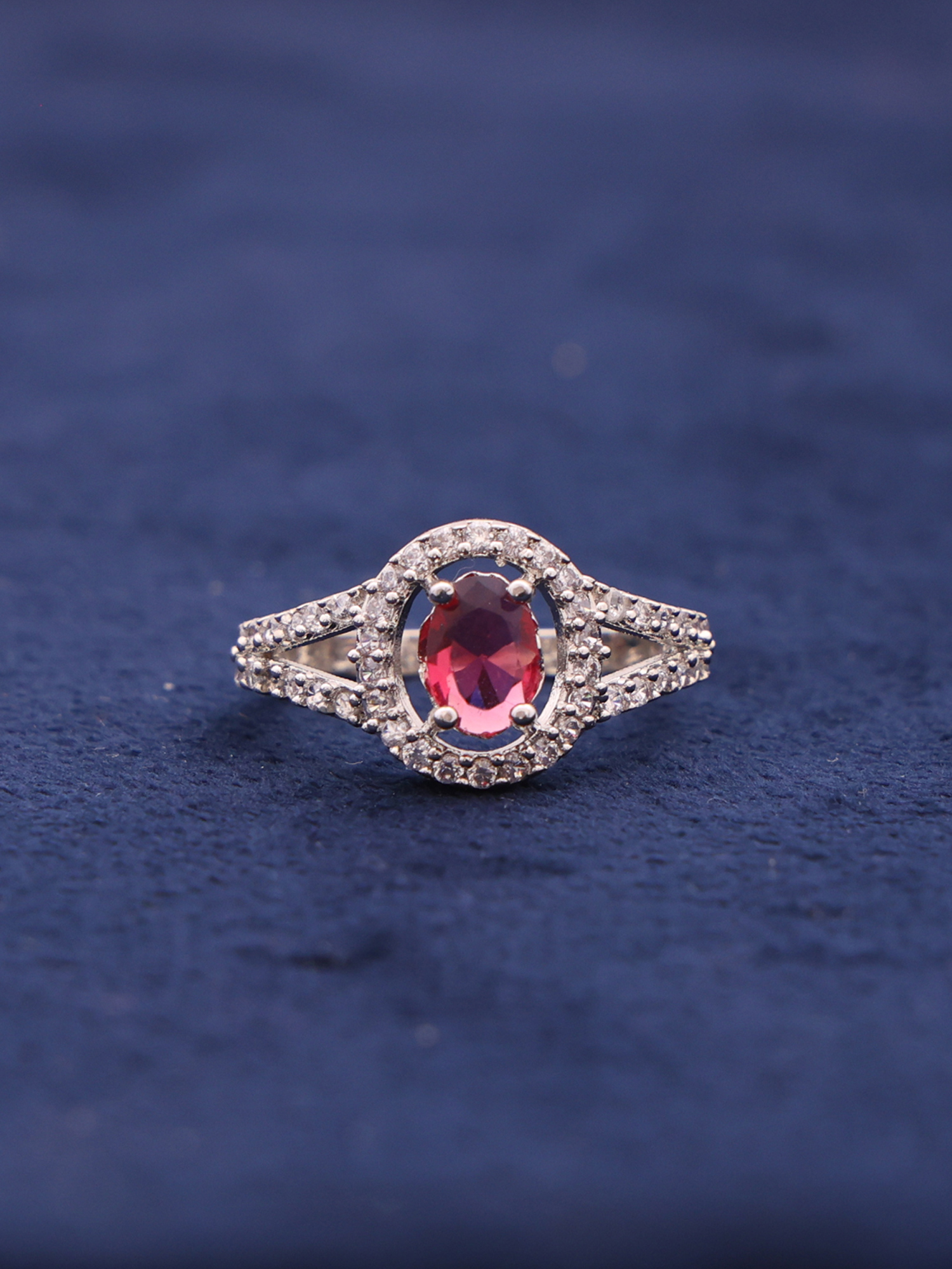 Elegance Oval AD Diamond Ring – 9 Color Variants