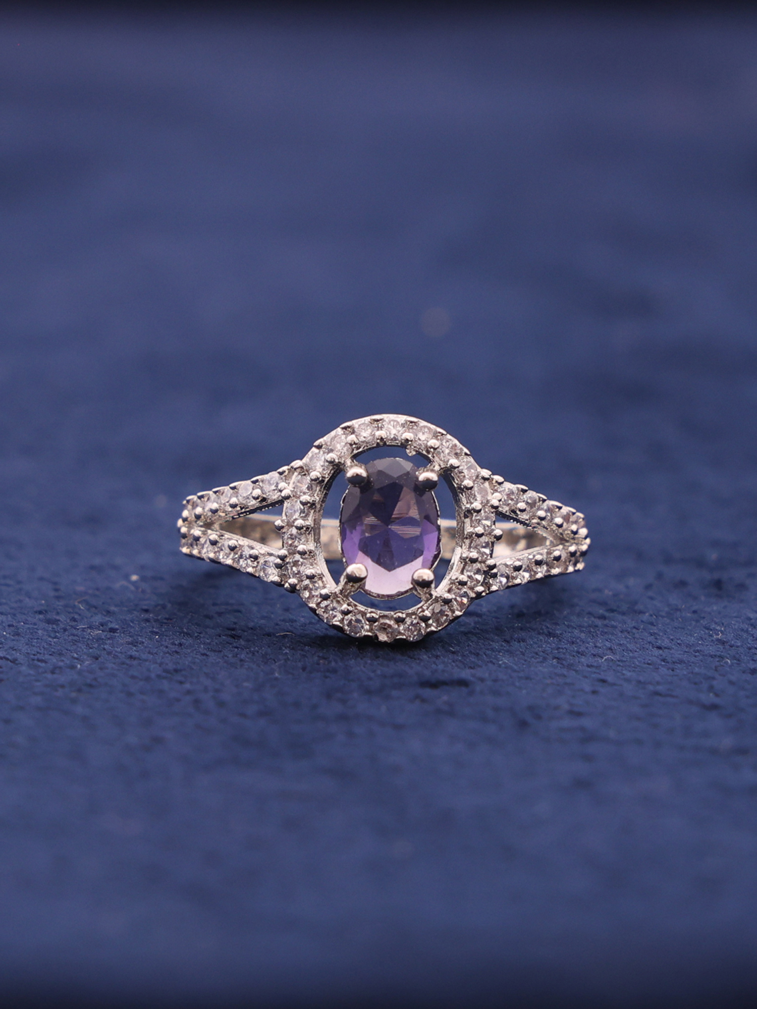 Elegance Oval AD Diamond Ring – 9 Color Variants