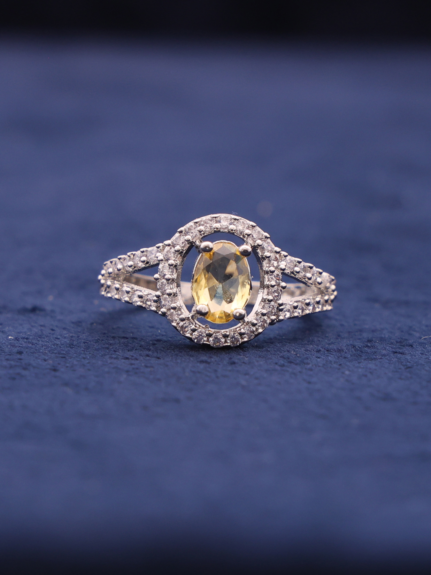 Elegance Oval AD Diamond Ring – 9 Color Variants