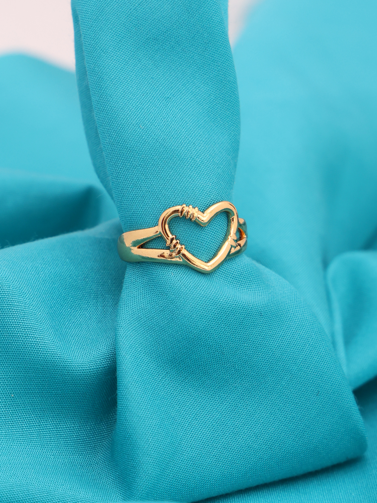 Anti-Tarnish Gold Heart Ring