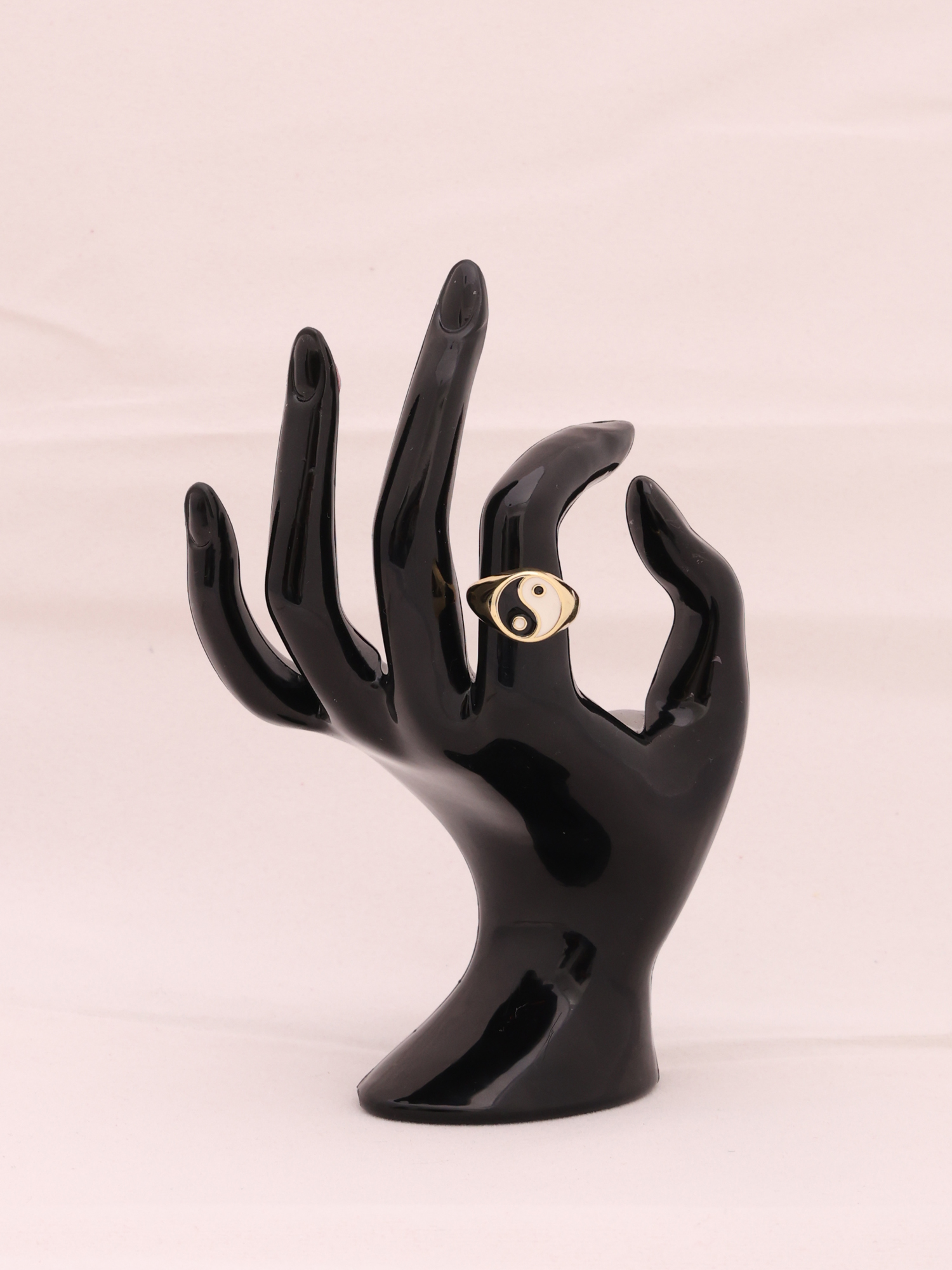 Anti-Tarnish Yin Yang Adjustable Ring