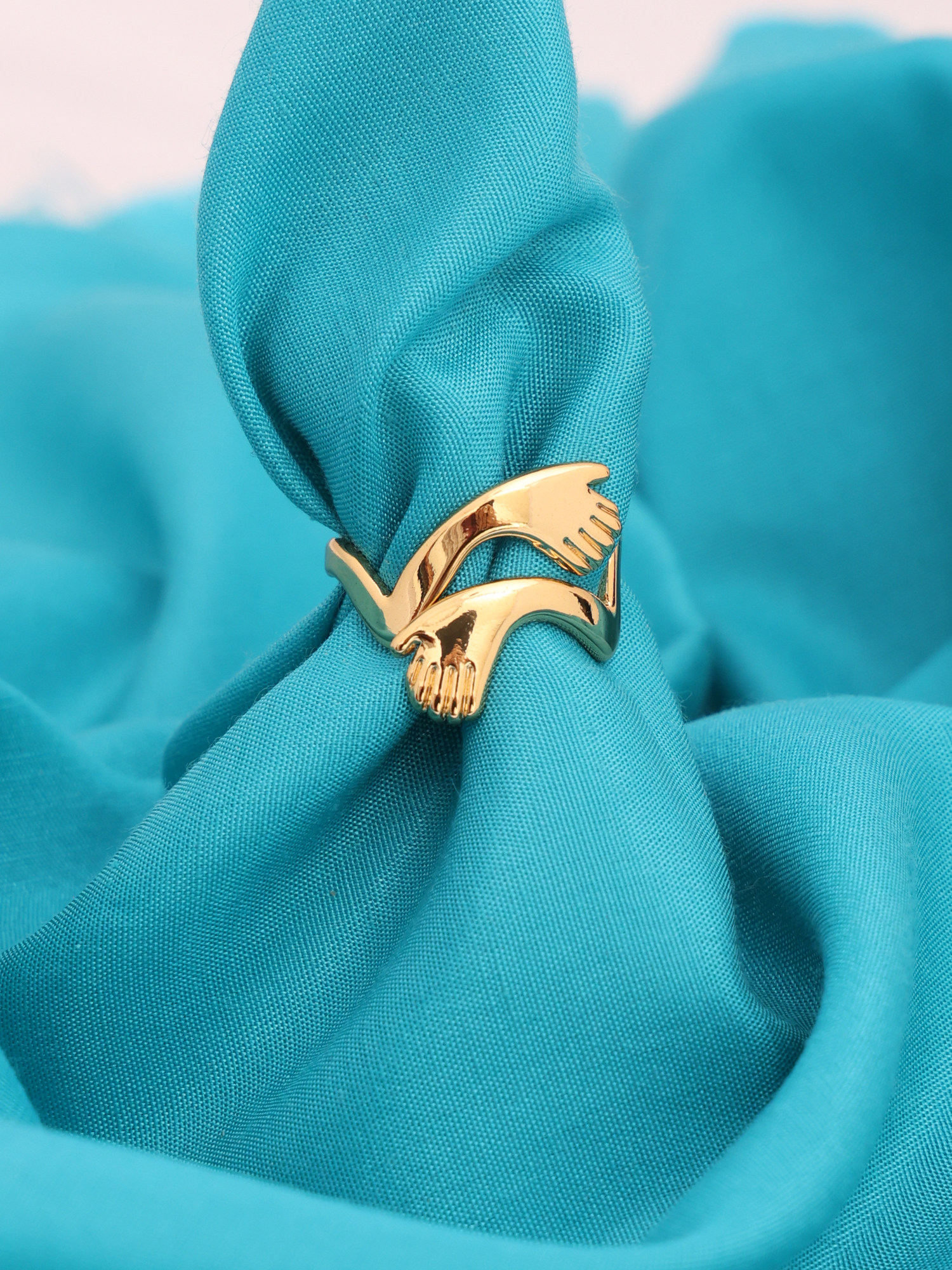 Anti-Tarnish Hug Adjustable Ring
